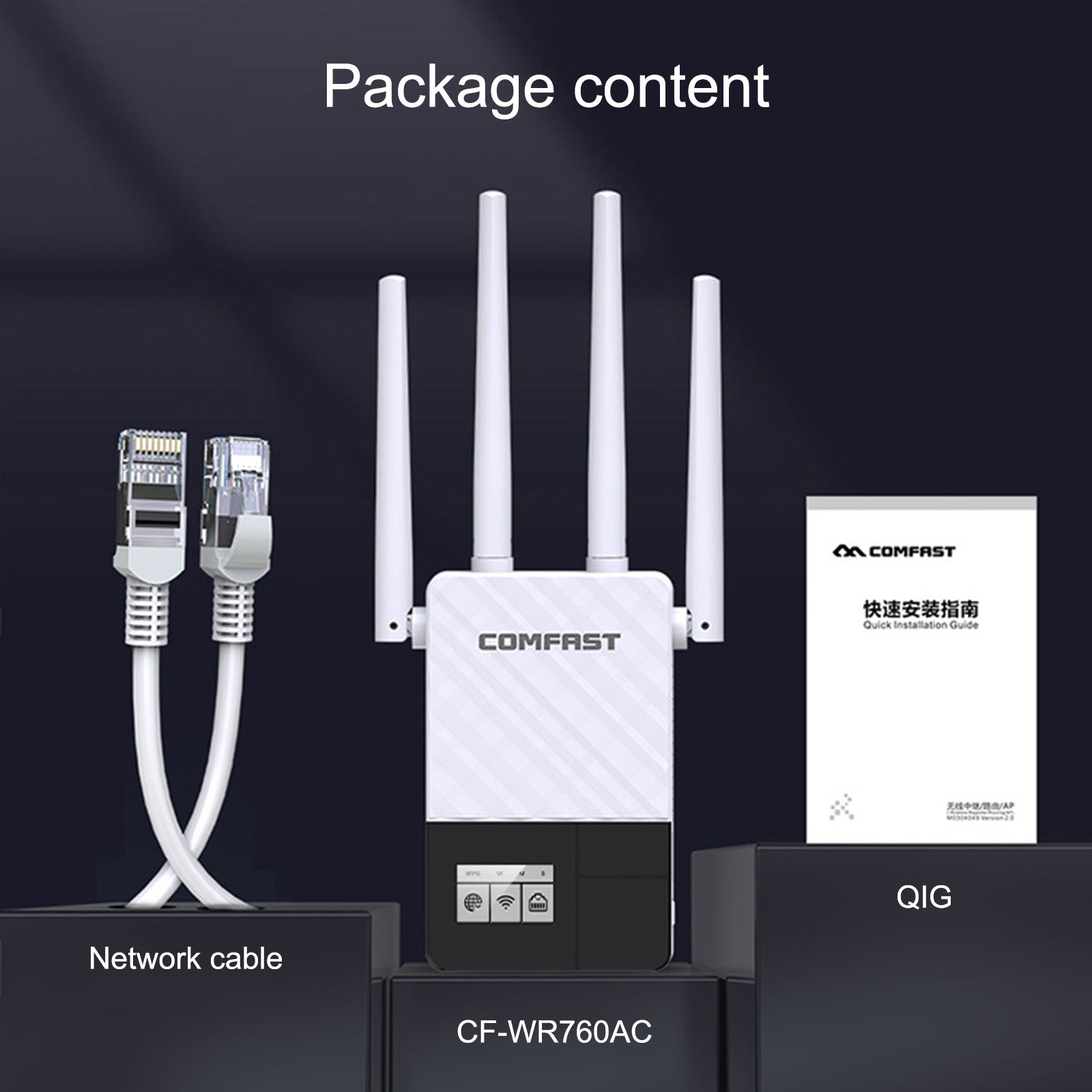 Dual Band 2.4G 5G WiFi Extender Signal Amplifier WiFi Booster 1200Mbps UK Plug