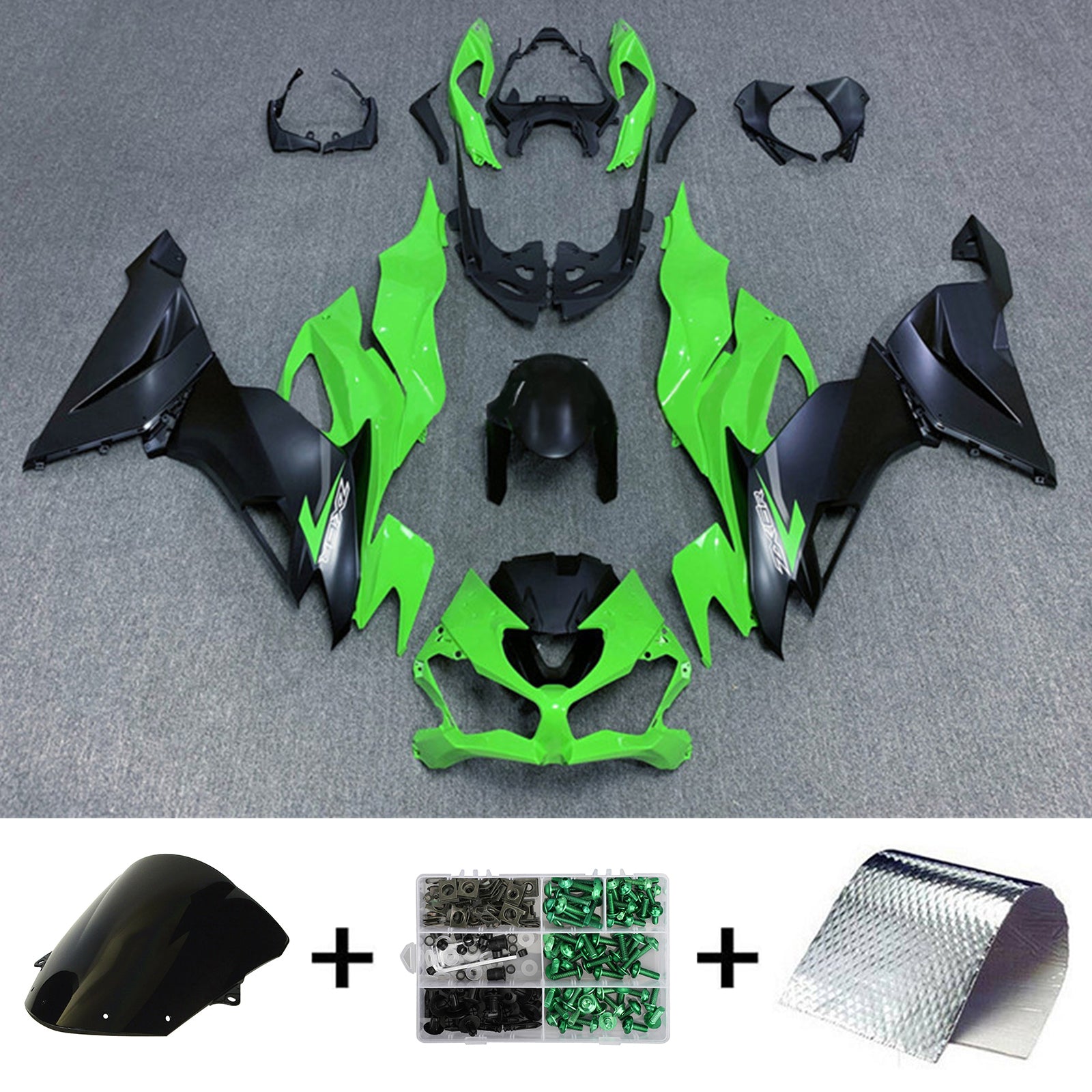 2019-2022 Kawasaki ZX6R Amotopart Kit de carénage d'injection carrosserie plastique ABS #108