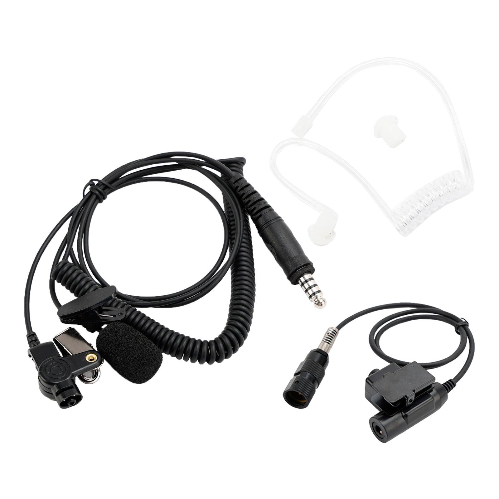 7.1-A3 Transparante luchtbuis-headset met microfoon voor AN/PRC-152 AN/PRC-148 U329-radio