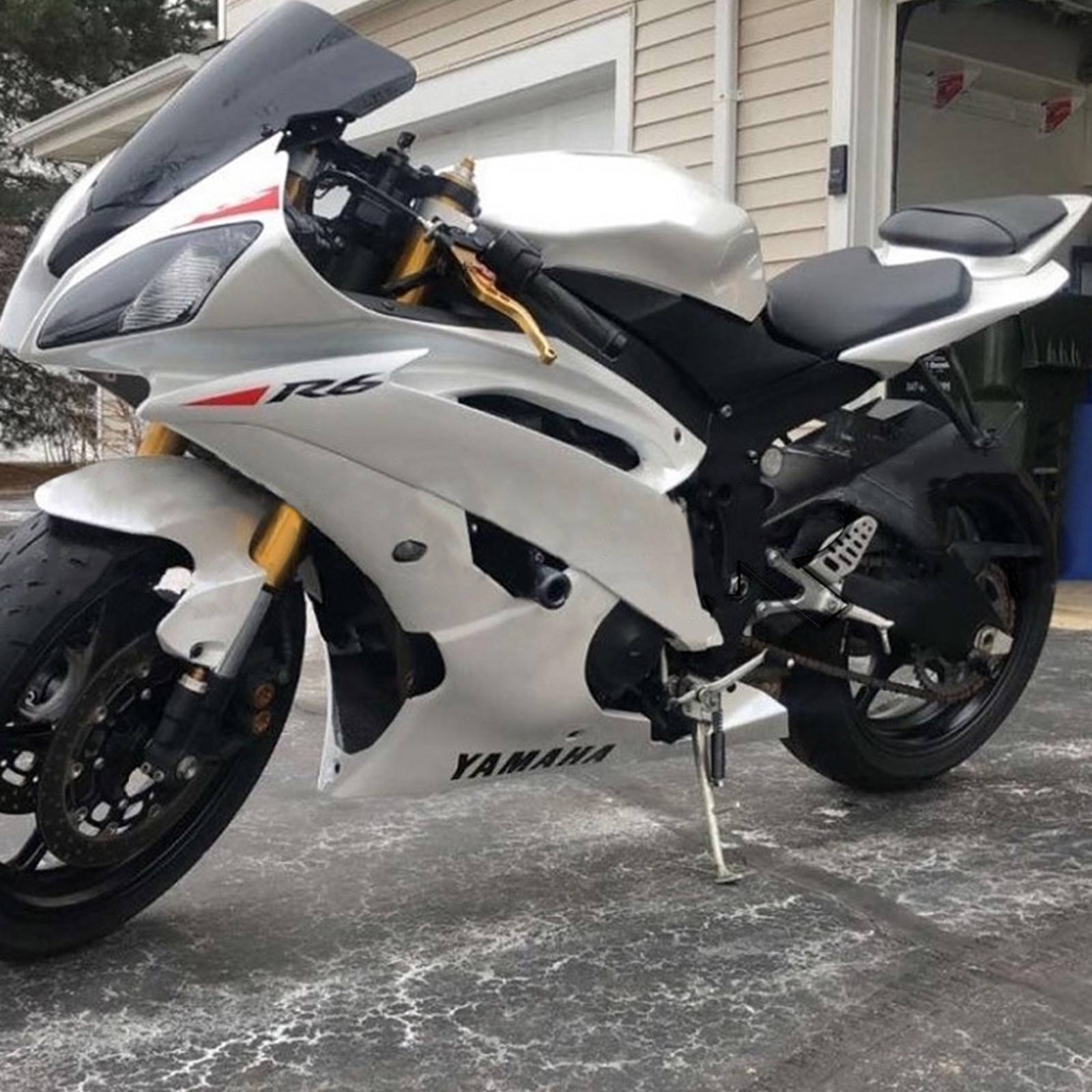 2008-2016 Yamaha YZF 600 R6 Amotopart Kit de carenado de inyección Carrocería Plástico ABS # 122