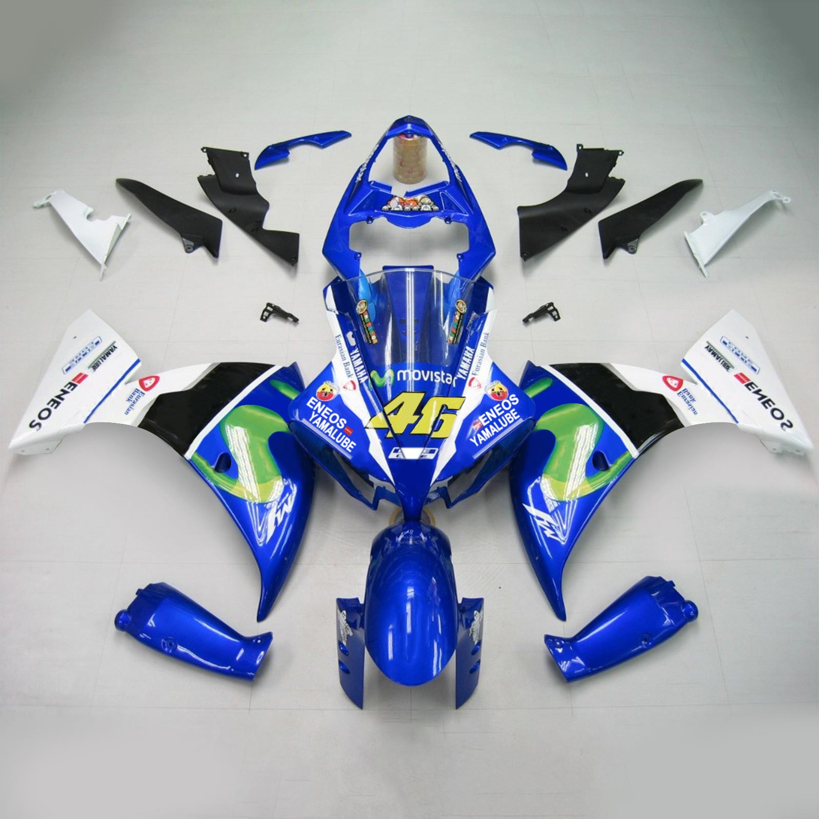 2012-2014 Yamaha YZF 1000 R1 Kit de carénage d'injection carrosserie plastique ABS #129