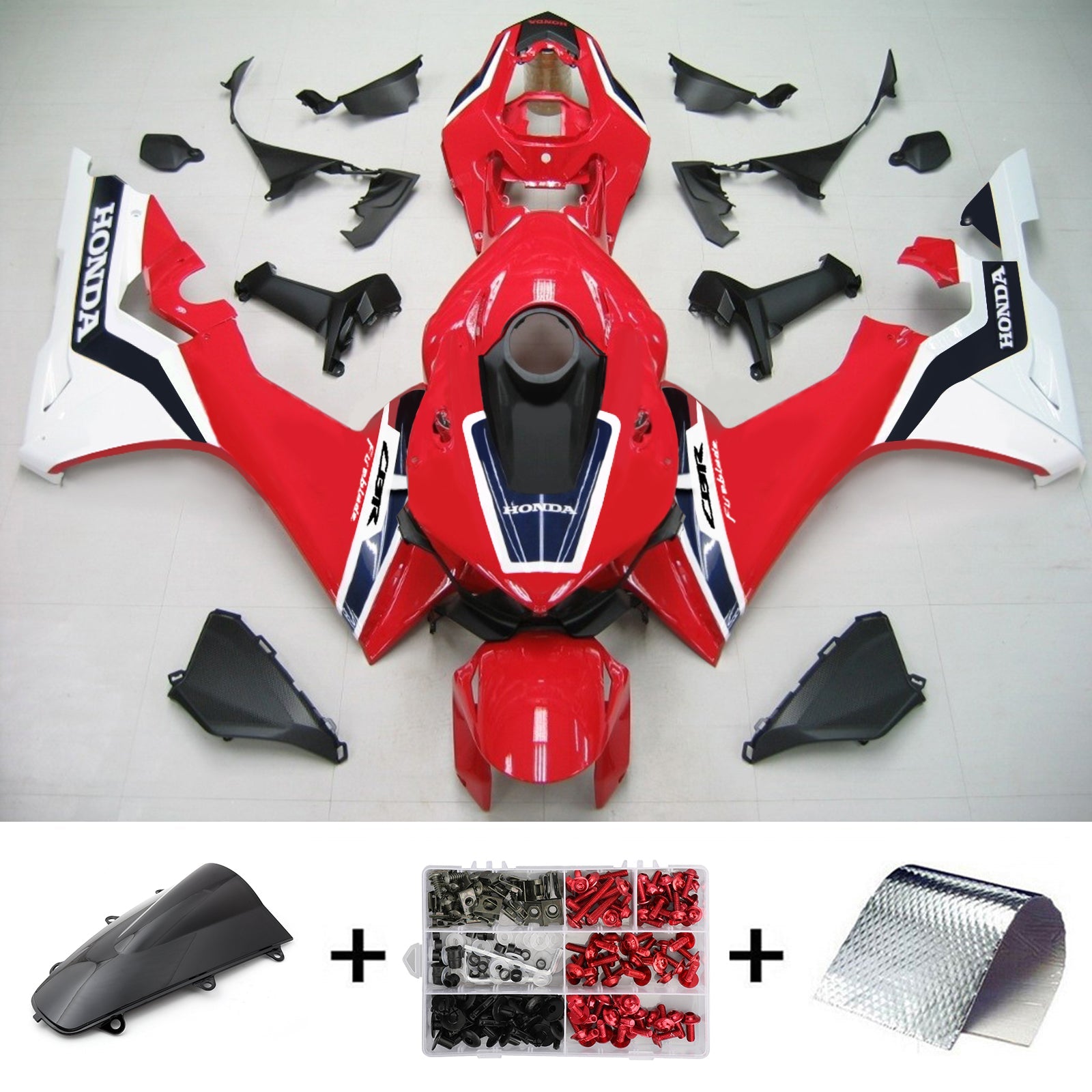 2020-2022 Honda CBR1000RR-R Kit de carénage d'injection Amotopart carrosserie plastique ABS #113