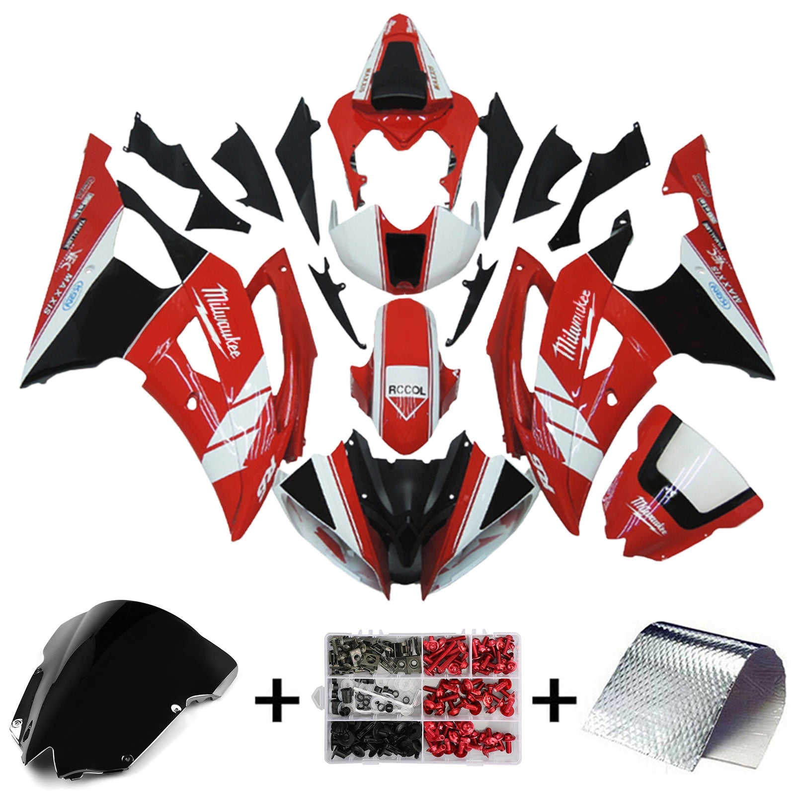 2008-2016 Yamaha YZF 600 R6 Kit de carenado Carrocería Plástico ABS