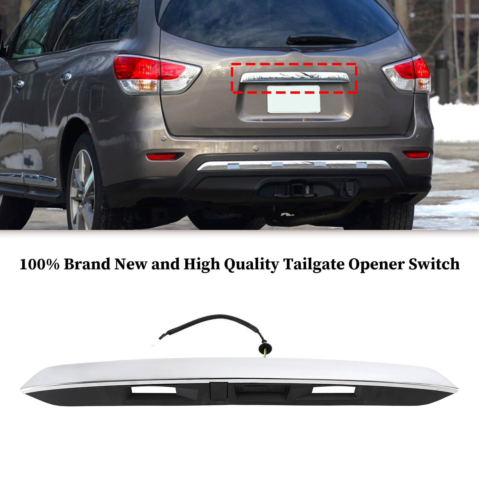 Nissan Pathfinder SL 3.5L 2013-2016 Chrome Rear Liftgate Handle 90810-9PG0A Fedex Express