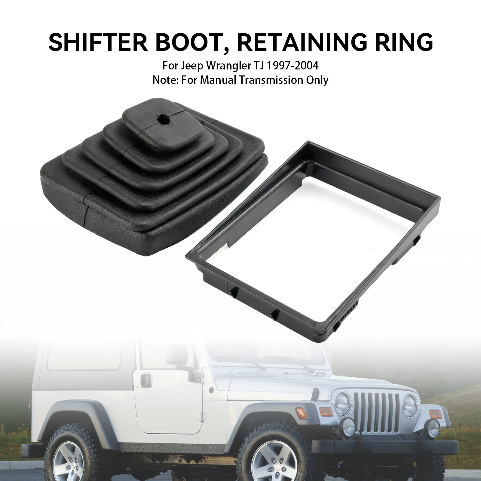 Jeep Wrangler TJ 1997-2004 Shifter Boot Retainer Bezel Ring Handgeschakeld