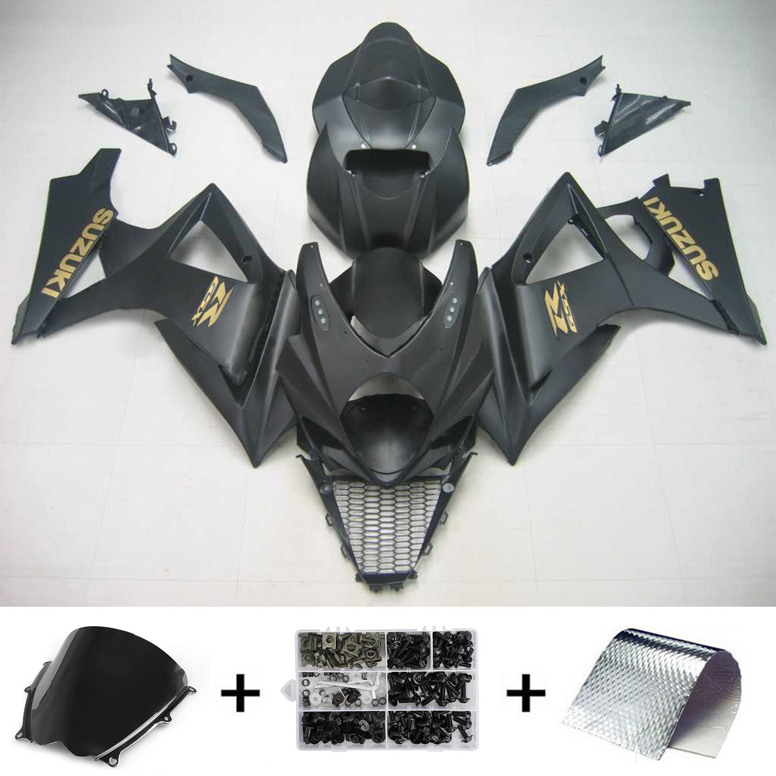 2007-2008 Suzuki GSXR1000 K7 Amotopart Injection Fairing Kit Bodywork Plastic ABS #117