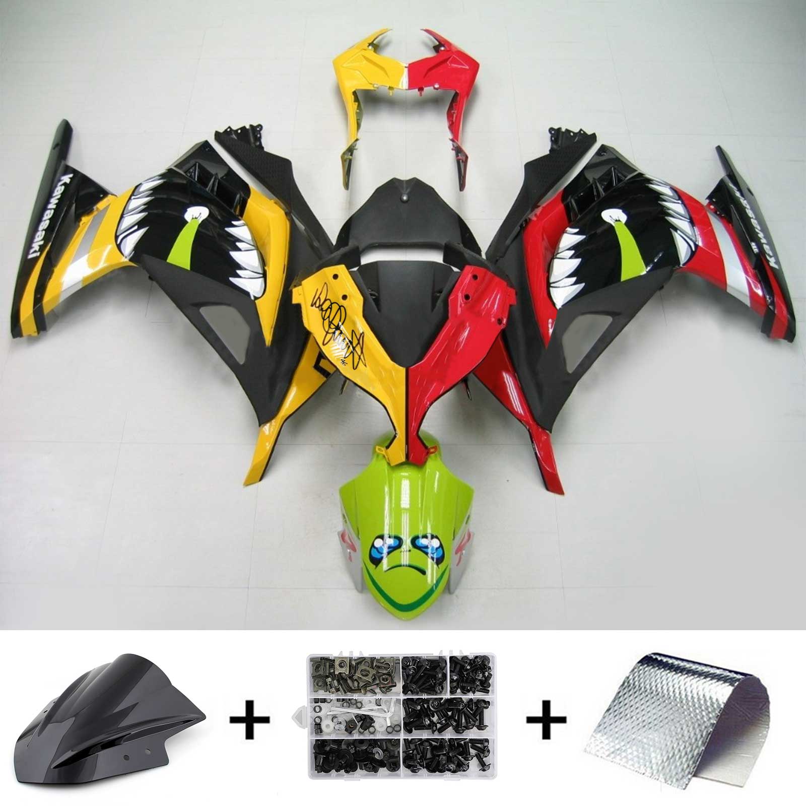 Kit de carénage d'injection Kawasaki EX300/Ninja 300 2013-2024, carrosserie en plastique ABS