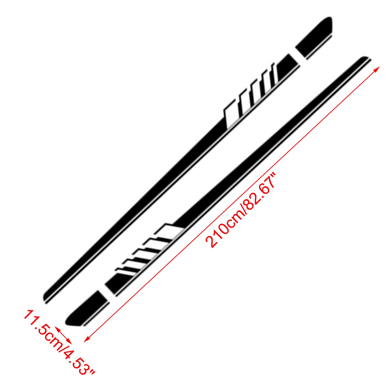 Mercedes Benz W205 C Class AMG 2pcs Side Skirt Stripes Decal Sticker Black Generic