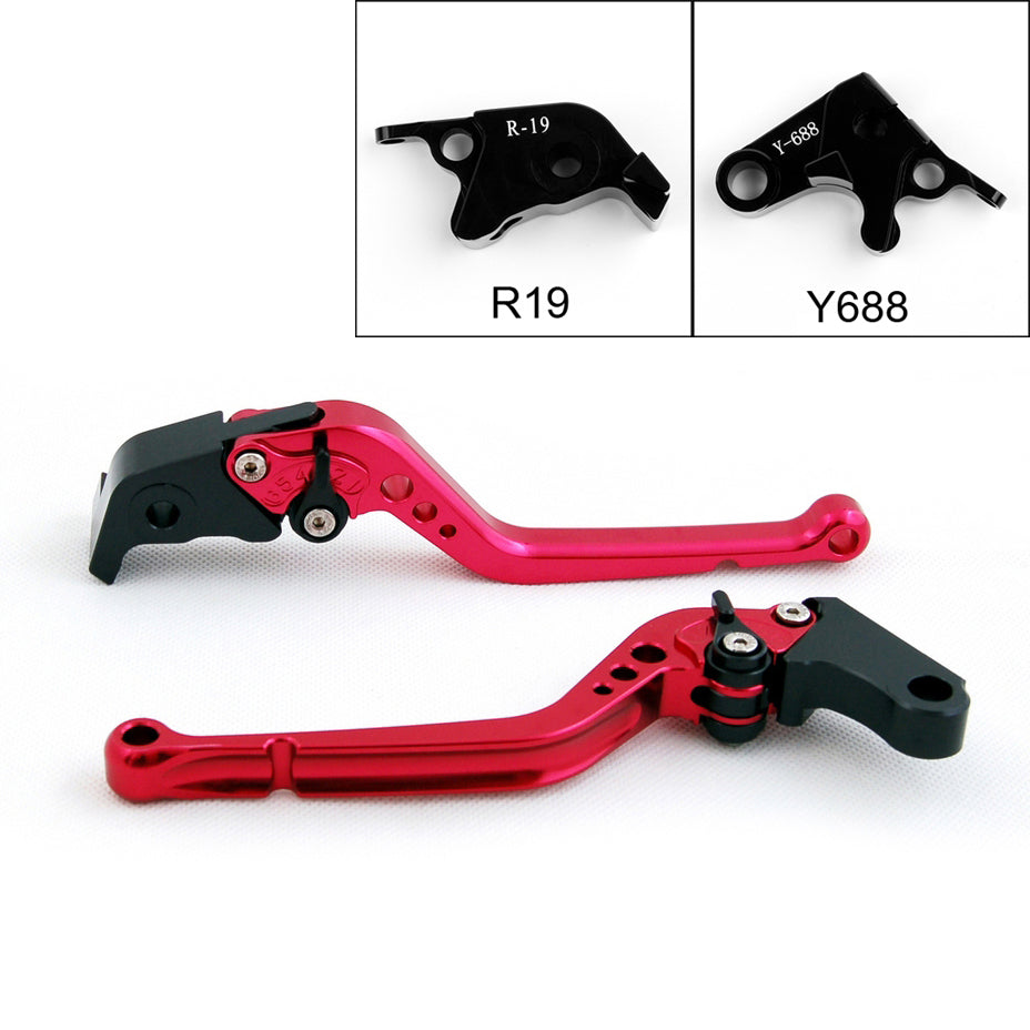 Long Brake Clutch Levers For Yamaha YZF 1000 R1 2009-2014 Black Generic