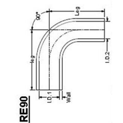 Elleboog 90 graden 51 mm 57 mm siliconen pijpslangkoppeling Intercooler Turbo-inlaat