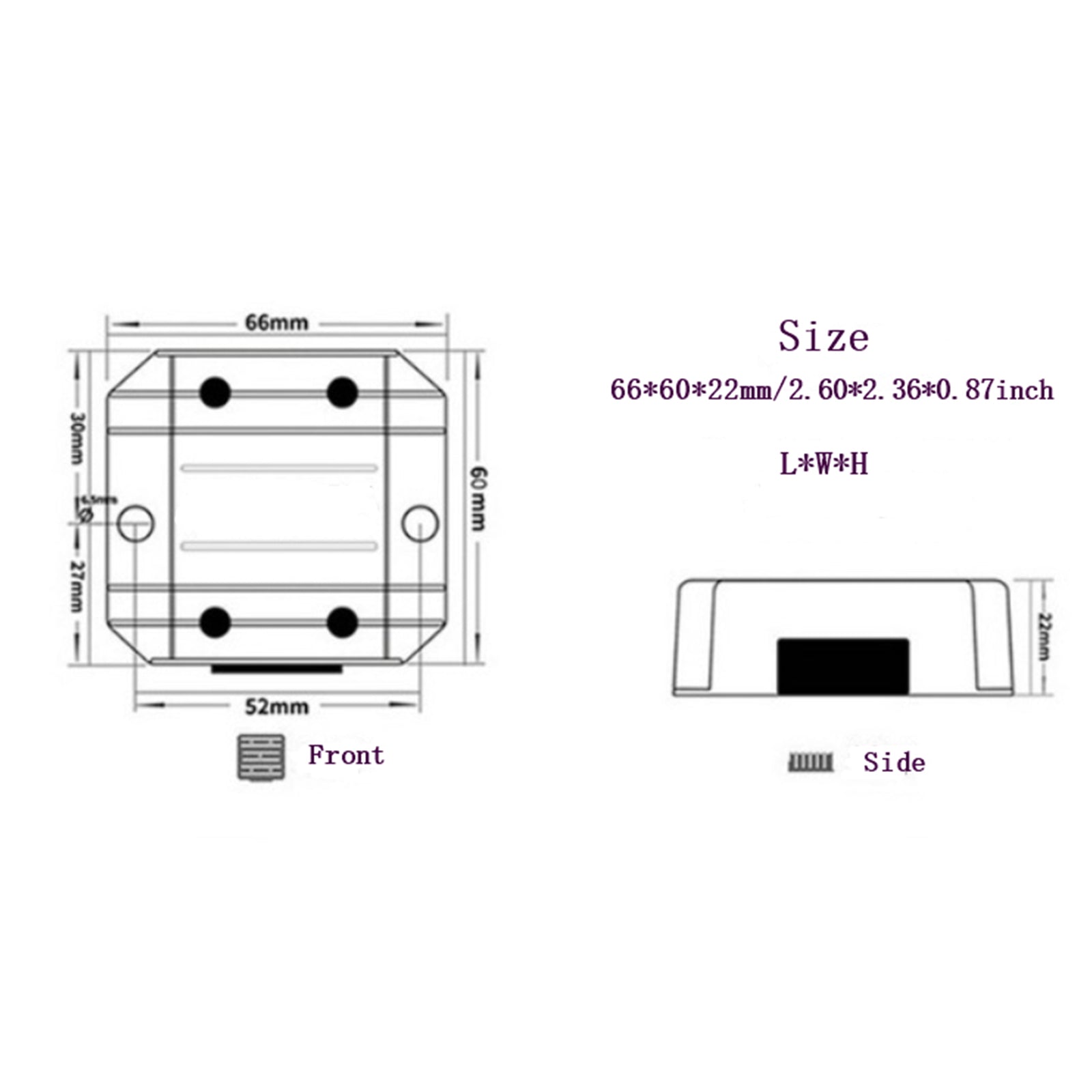 Régulateur de convertisseur d'alimentation de tension étanche DC (5-32V) à 12V 2/3A