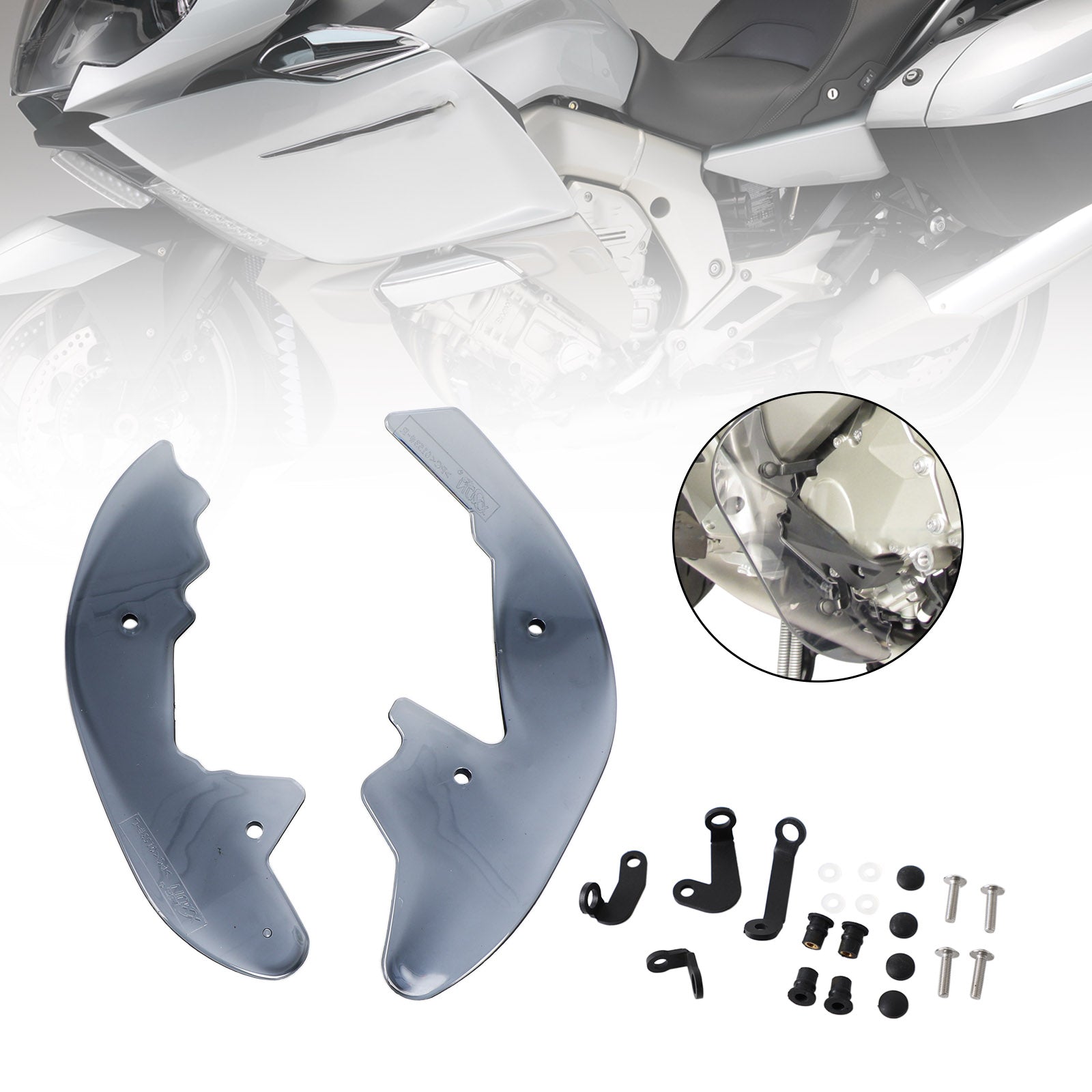 Feet Fender Cover Mudguards Feet Protection for BMW K1600GT K160GS 2017-2021 Grey