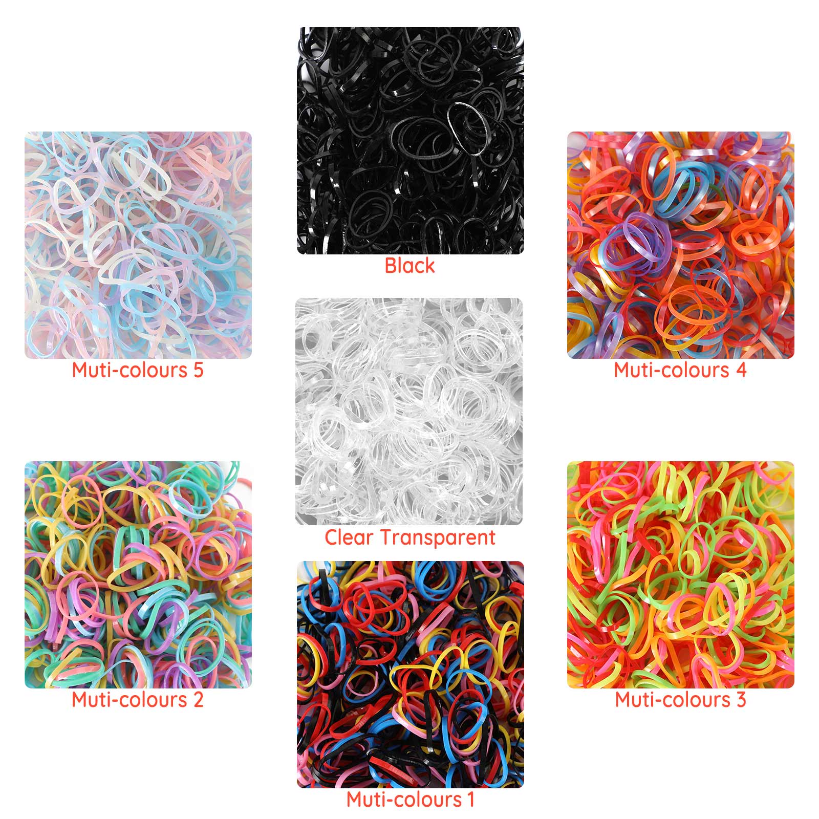 Various Colors Mini Hair Elastics Rubber Bands Braids Braiding Plaits Bands