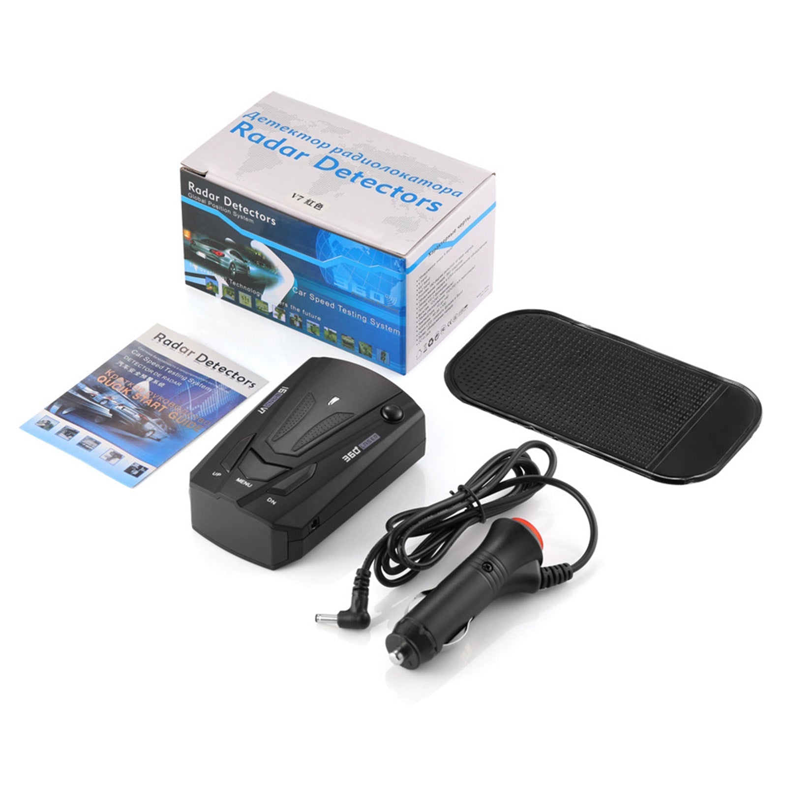 Velocímetro de Radar móvil para perro electrónico V7, interruptor chino, inglés, ruso y tailandés