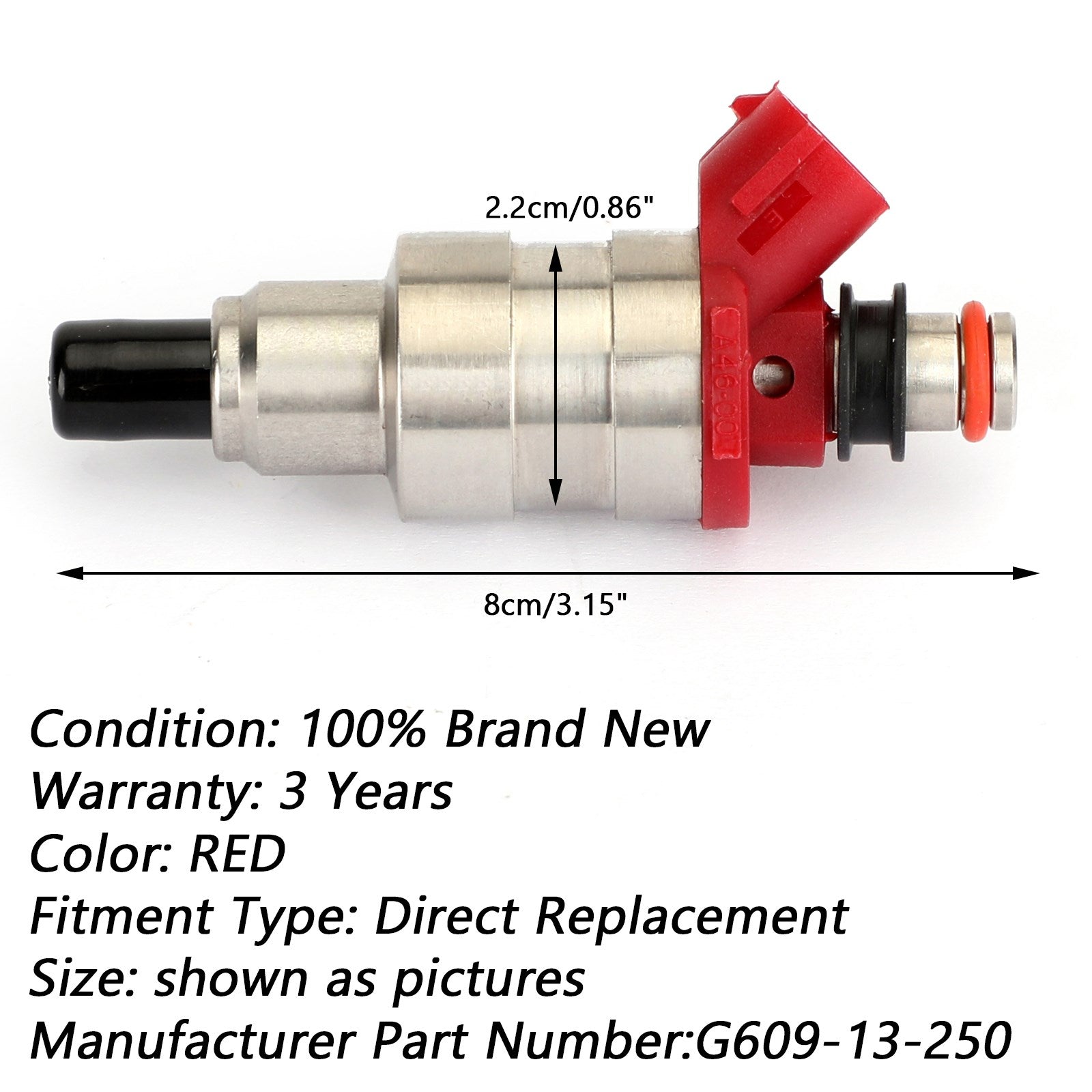 Injecteur de carburant G609-13-250 adapté à Mazda B2600 MPV 2,6 l, 1 pièce