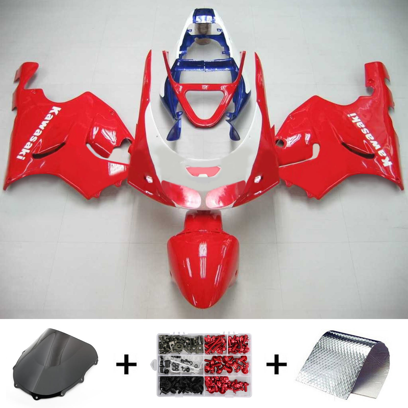 1996-2003 Kawasaki ZX7R Injection Fairing Kit Bodywork Plastic ABS