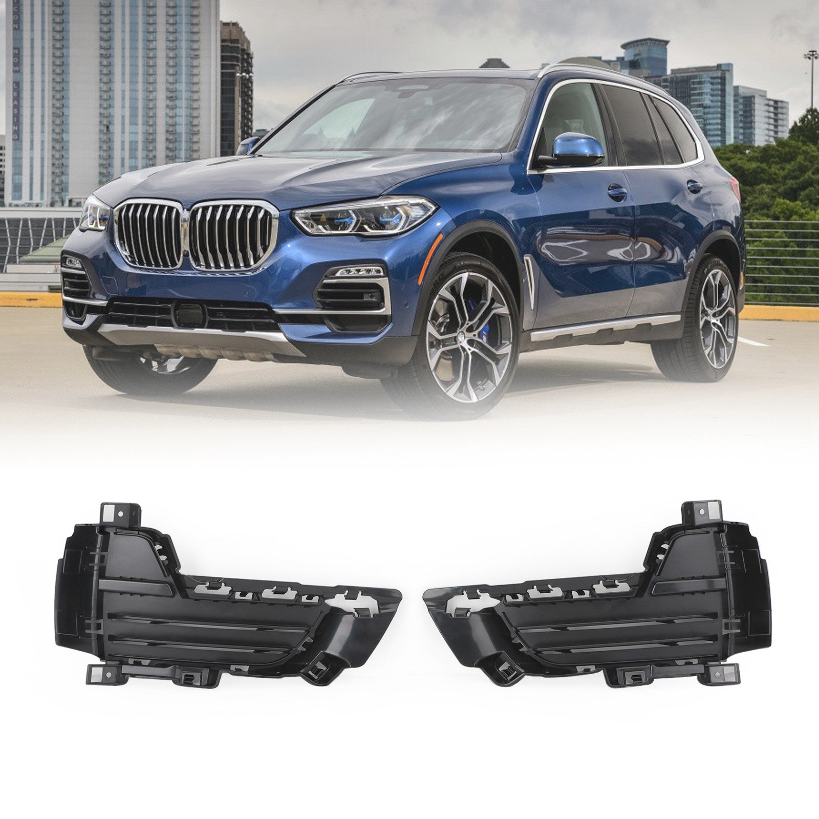 Front Bumper Lower Left & Right Mesh Grille Grill Fit BMW X5 F15 2014-2018