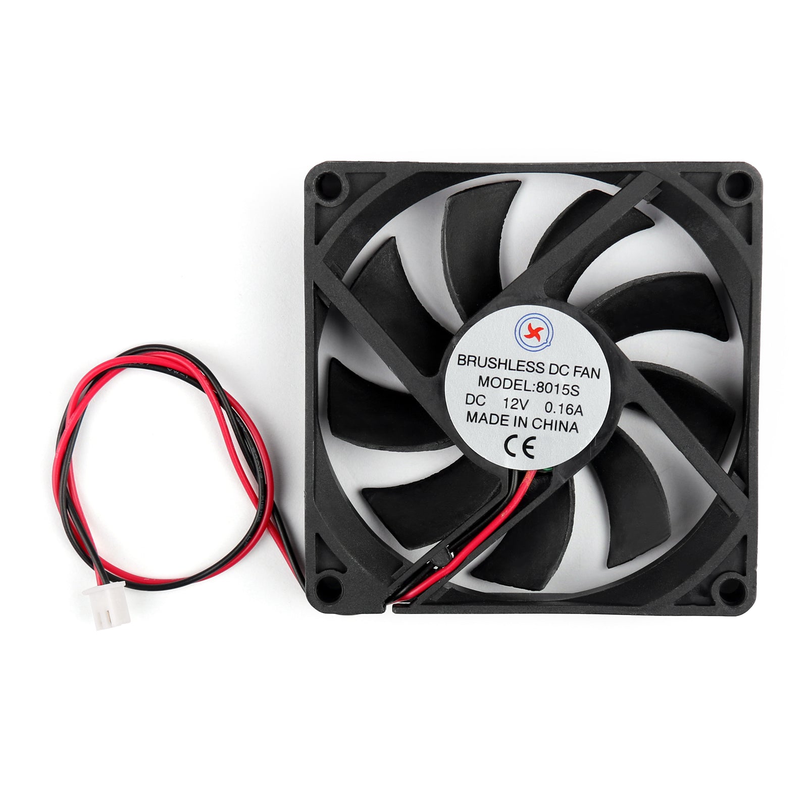 Ventilateur de refroidissement sans balais pour ordinateur PC, 12V, 0,16 a DC, 8015s, 80x80x15mm, fil à 2 broches, 1/4/10 pièces