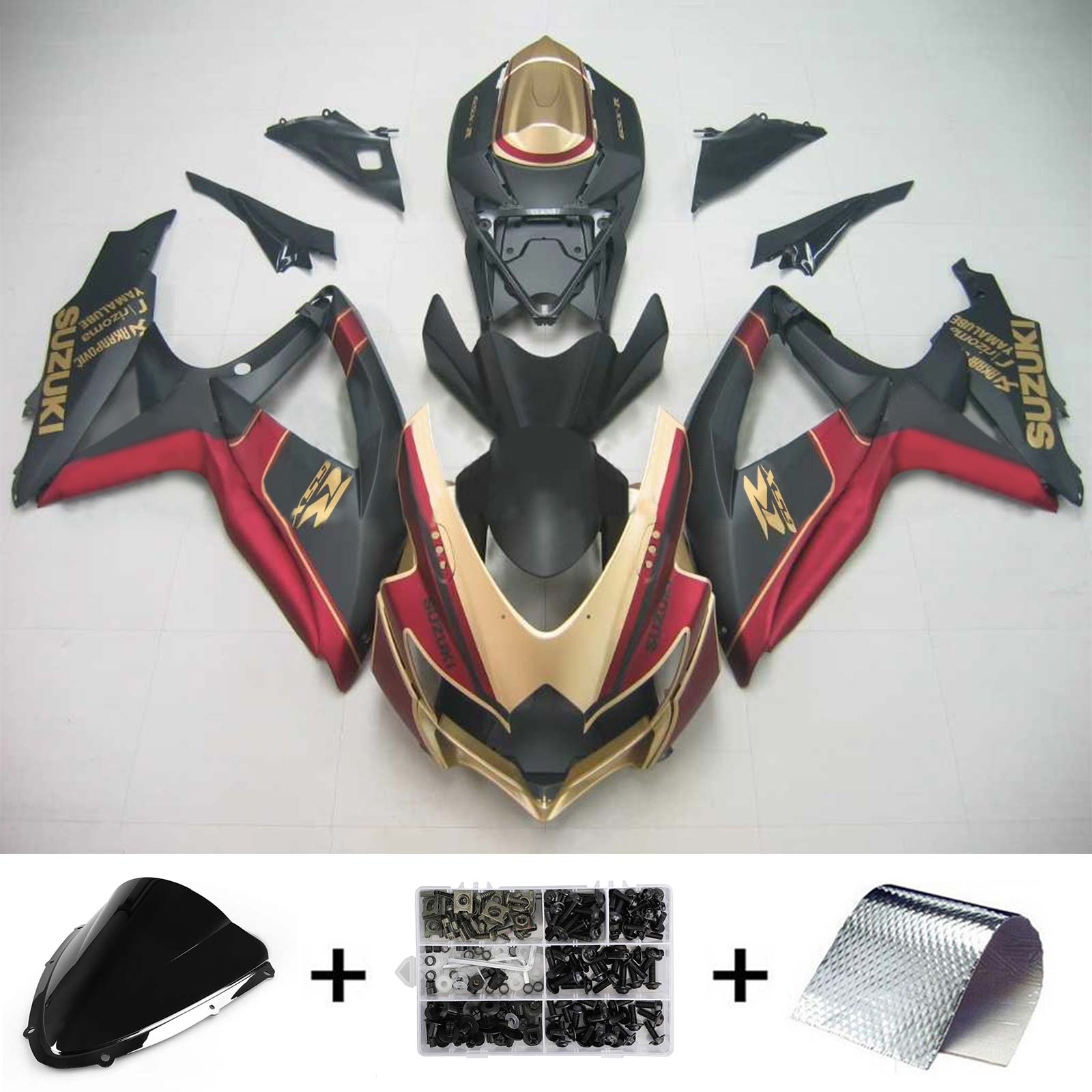 2008-2010 Suzuki GSXR 600/750 K8 Kit de carénage d'injection carrosserie plastique ABS