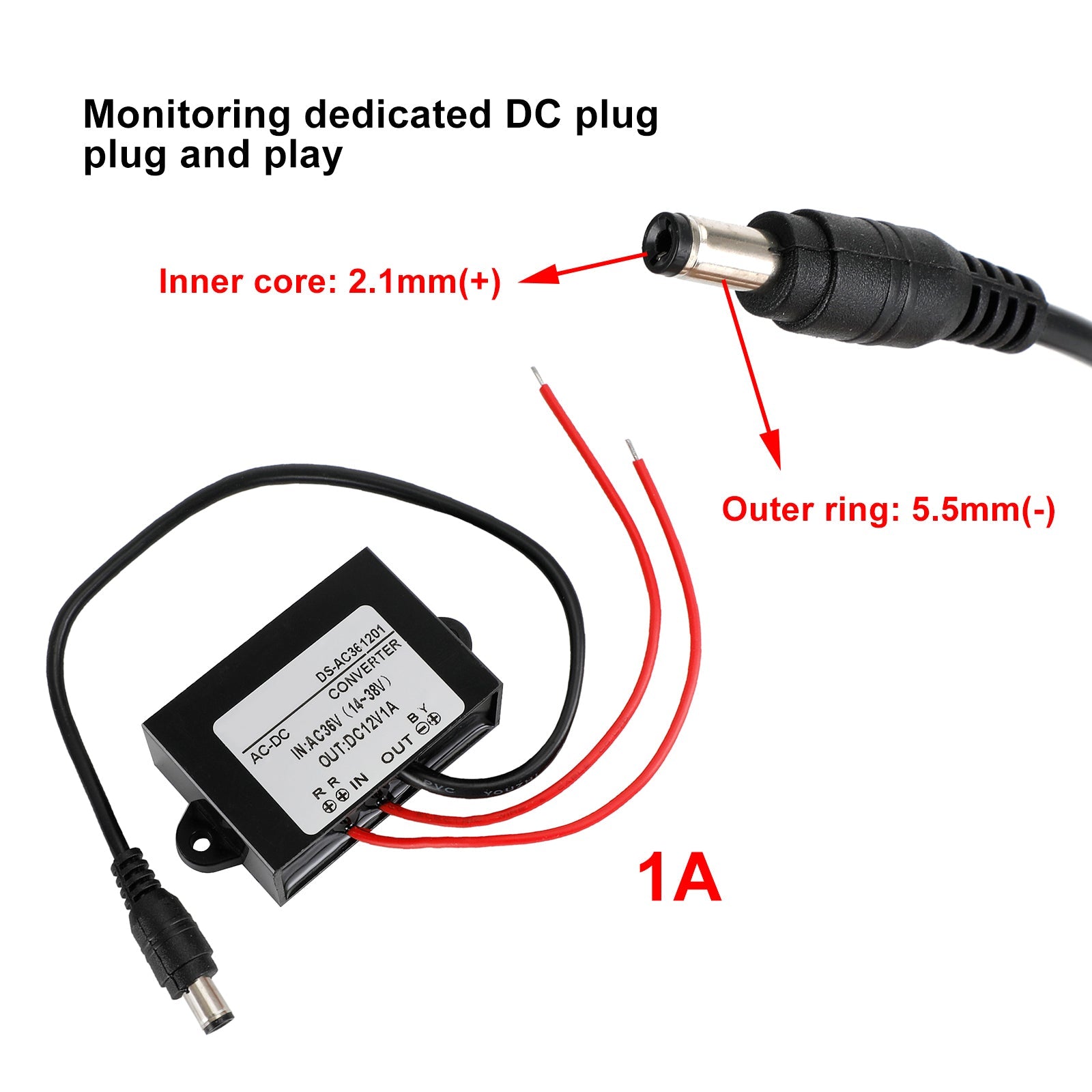 Waterproof AC-DC Converter AC 36V Step Down to DC12V Power Supply Module