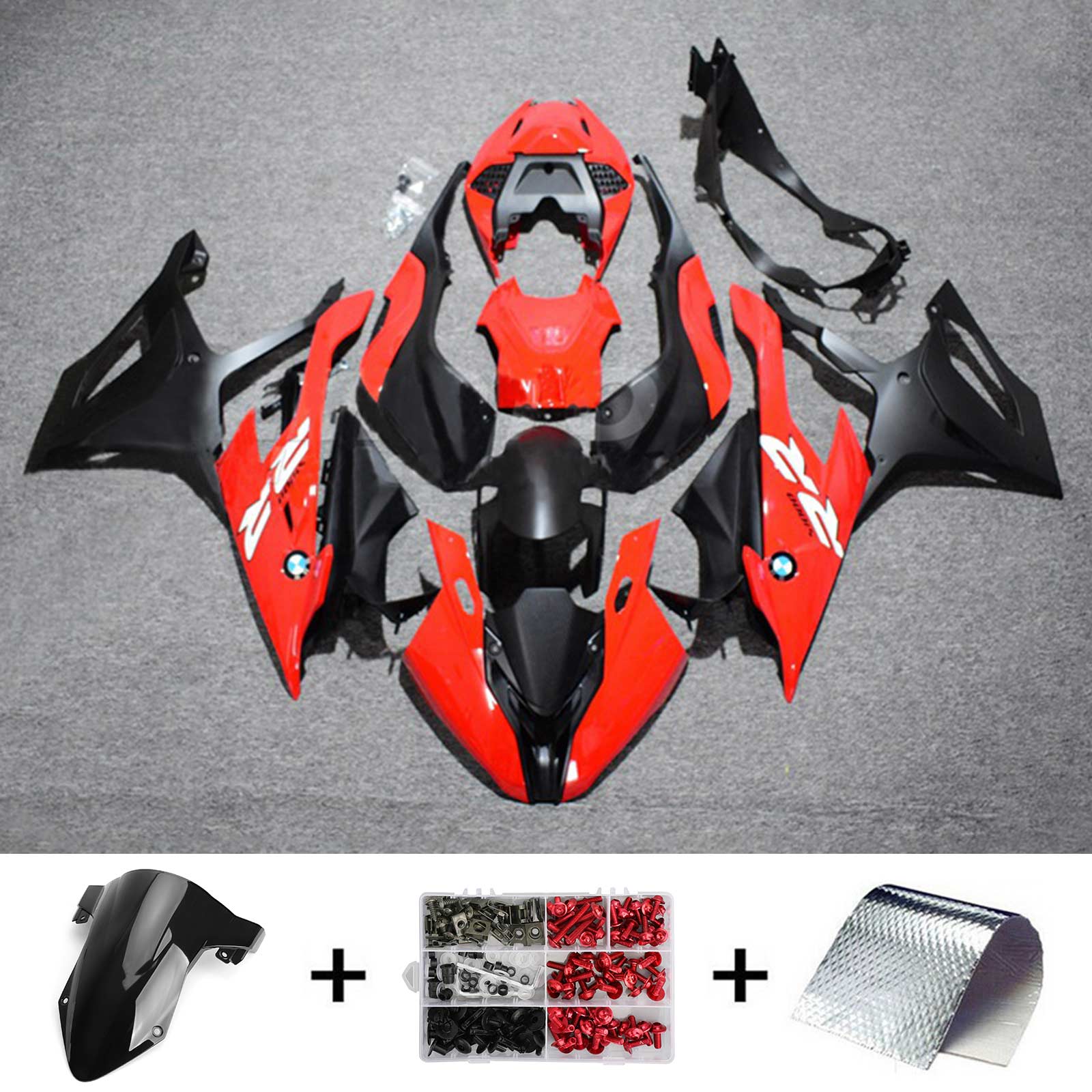 2019-2022 BMW S1000RR Amotopart Injection Fairing Kit Bodywork Plastic ABS #109