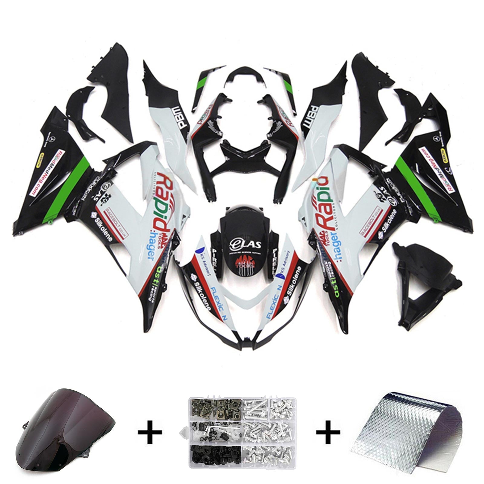 2013-2018 Kawasaki ZX6R 636 Fairing Kit Bodywork Plastic ABS