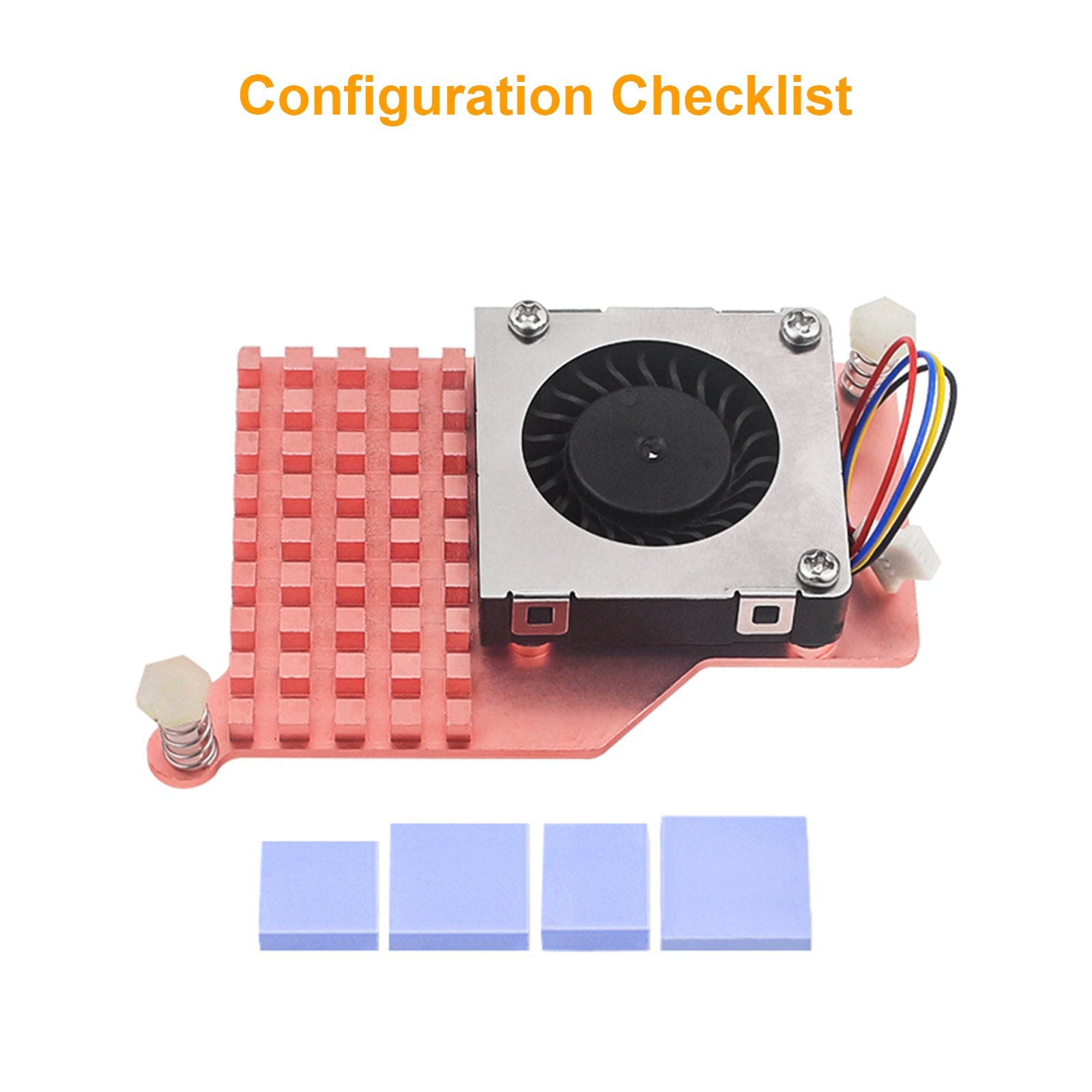 5ème ventilateur radiateur Raspberry pi5 matériau en cuivre pur dissipateur de chaleur ventilateur de refroidissement