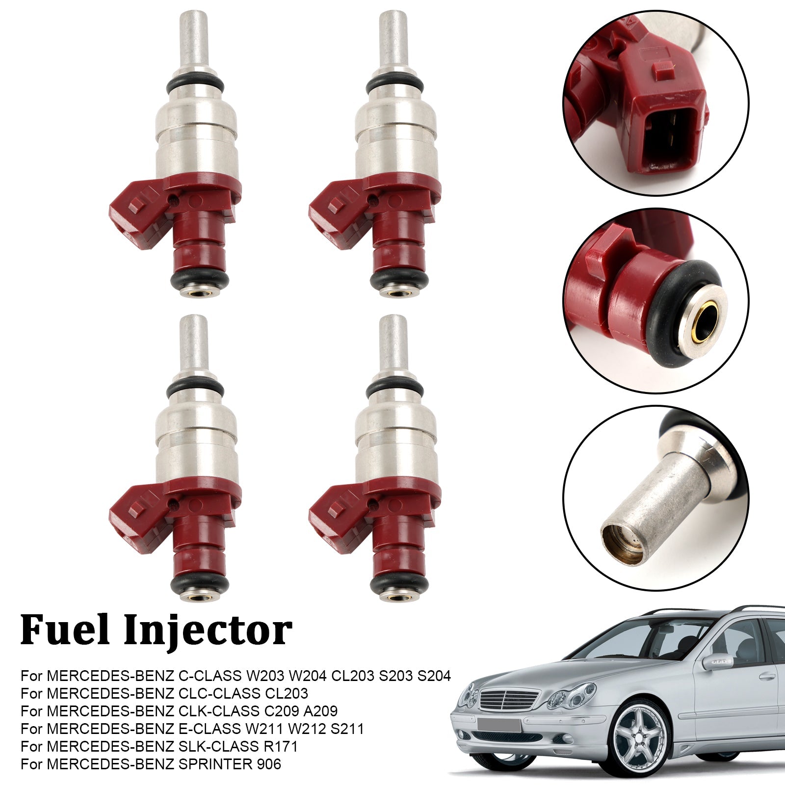 Injecteur de carburant A2710780023, 4 pièces, adapté à Mercedes Benz classe C classe CLK 1,8 l