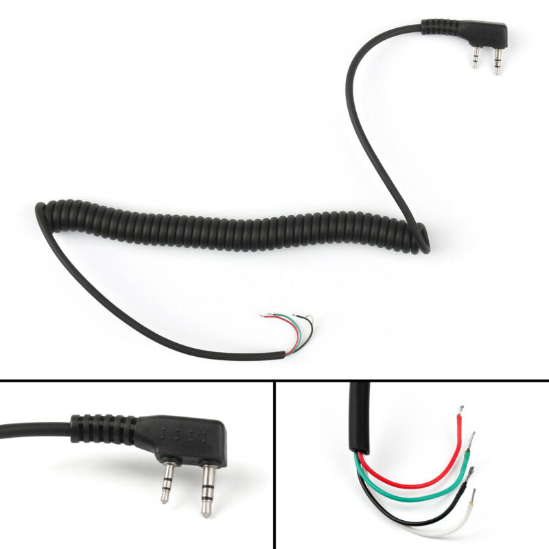 Luidsprekermicrofoonkabellijn voor Baofeng 2-pins 4-draads UV5R Kenwood TK370 Motorola