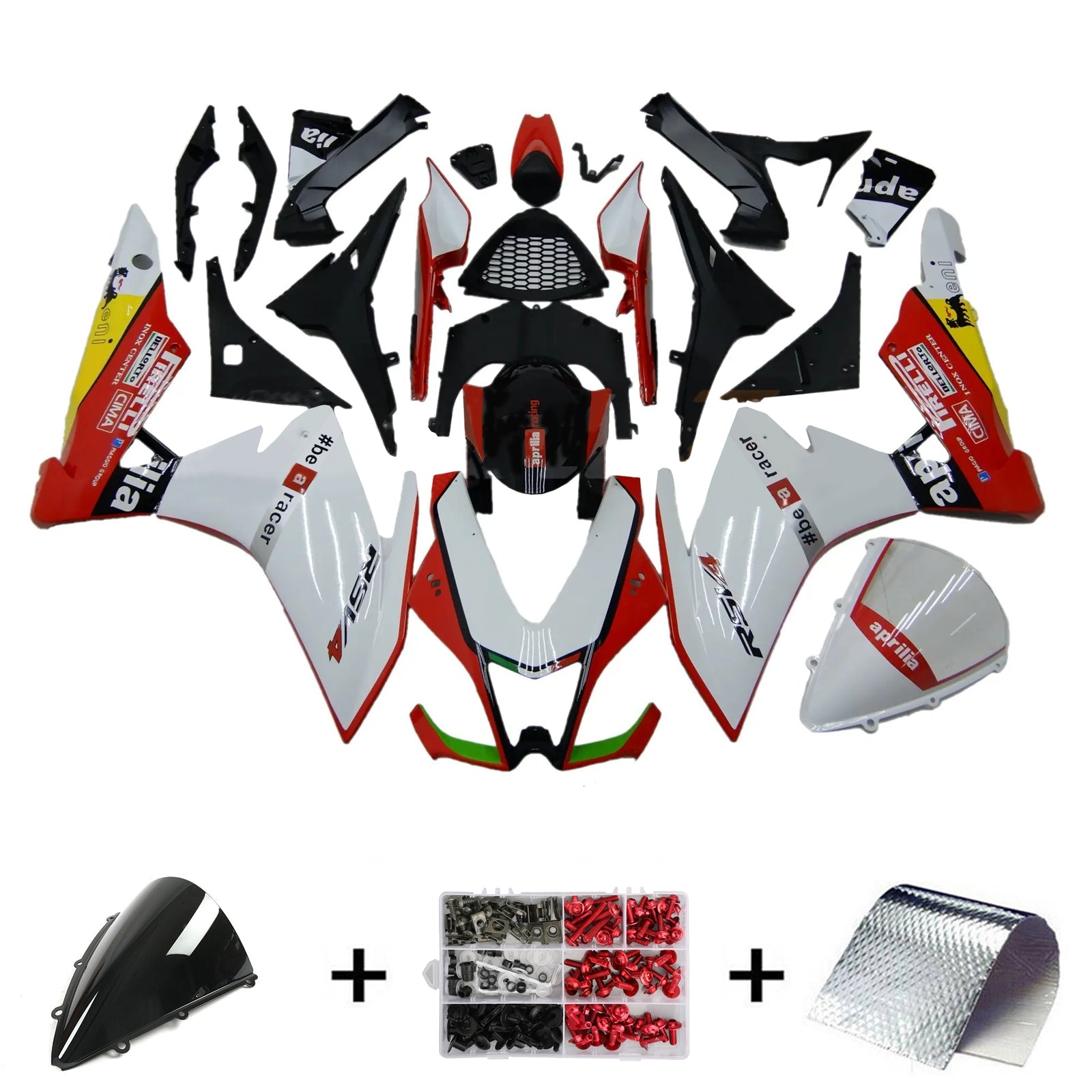 2009-2015 Aprilia RSV4 1000 Kit Carénage Carrosserie Plastique ABS