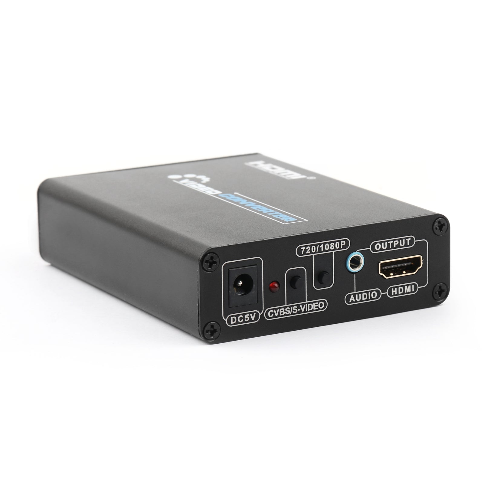 3 RCA AV+S-Video CVBS Composiet R/L Audio naar HDMI 1080P Converter US/AU Stekkervoeding