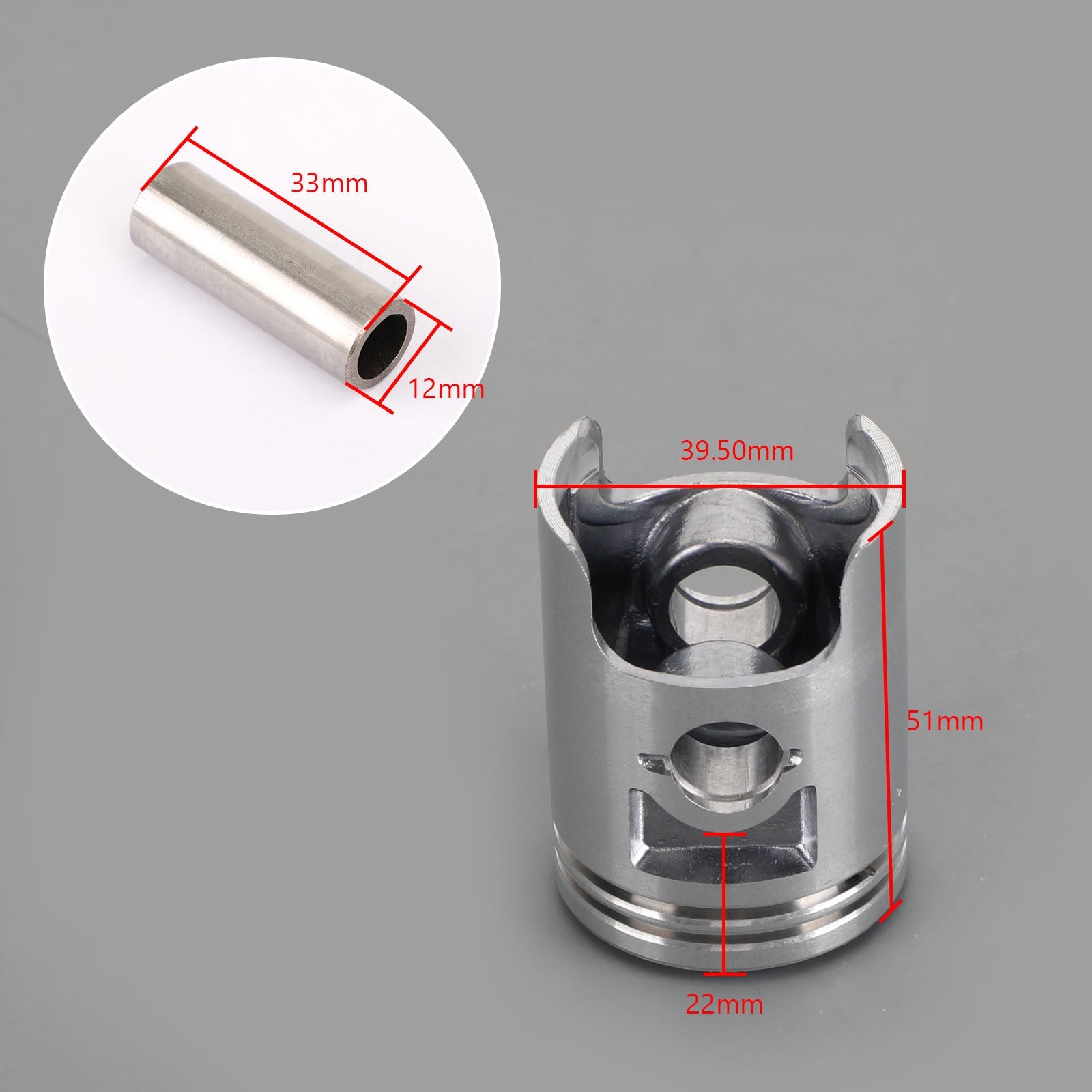 Alésage du segment d'axe de piston 39,00 39,25 39,50 39,75 40,00