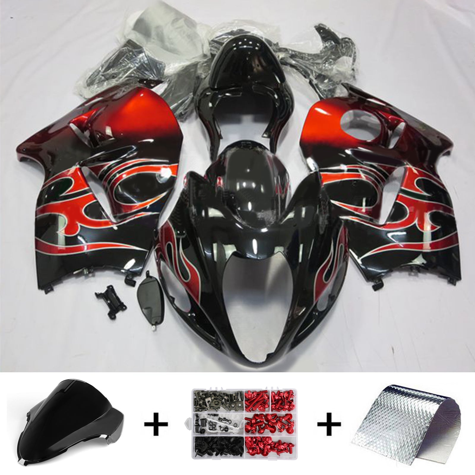 1999-2007 Suzuki Hayabusa GSX1300R Kit de carénage d'injection carrosserie plastique ABS # 140