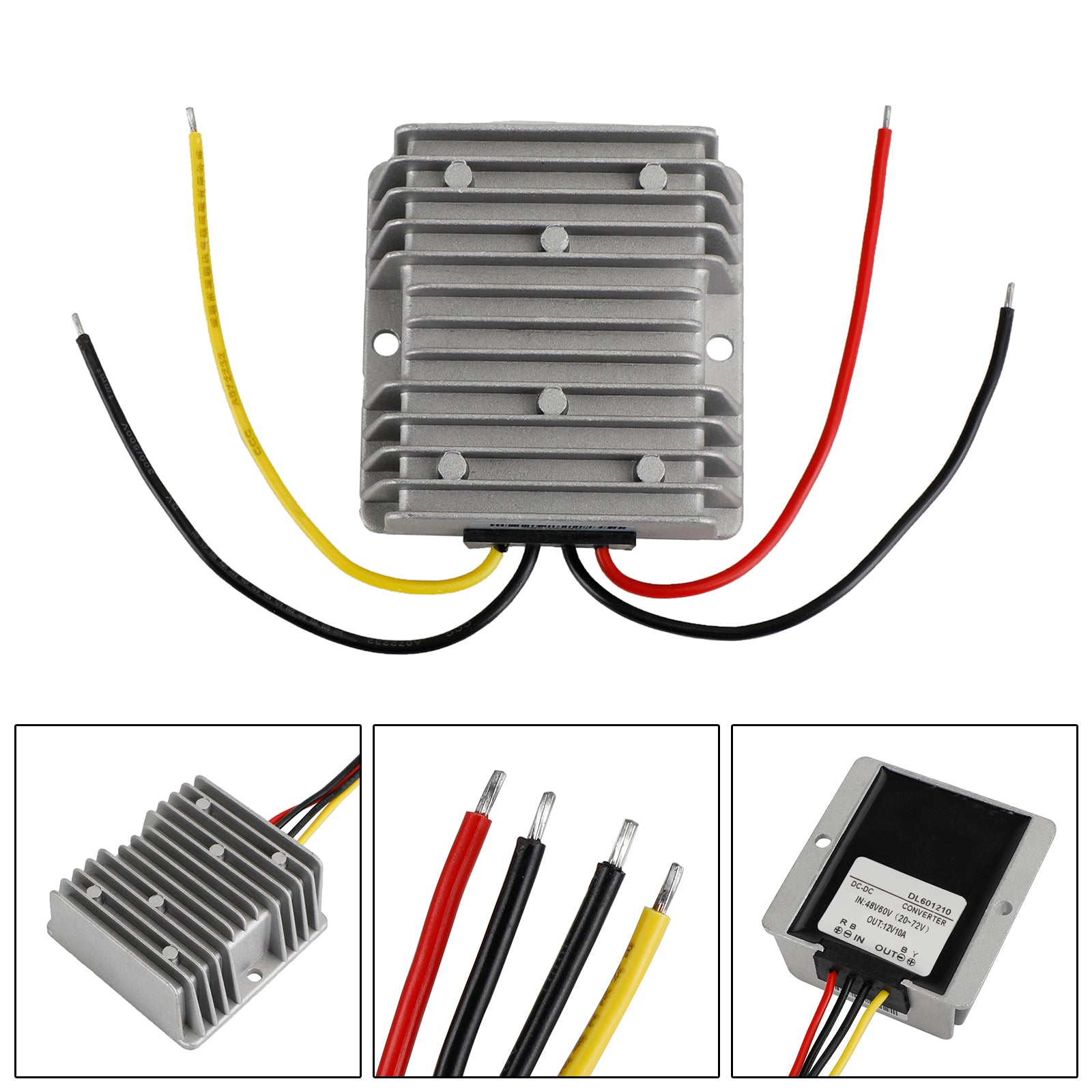 Régulateur de convertisseur d'alimentation abaisseur étanche DC 48V/60V à ​​12V 120W 10A