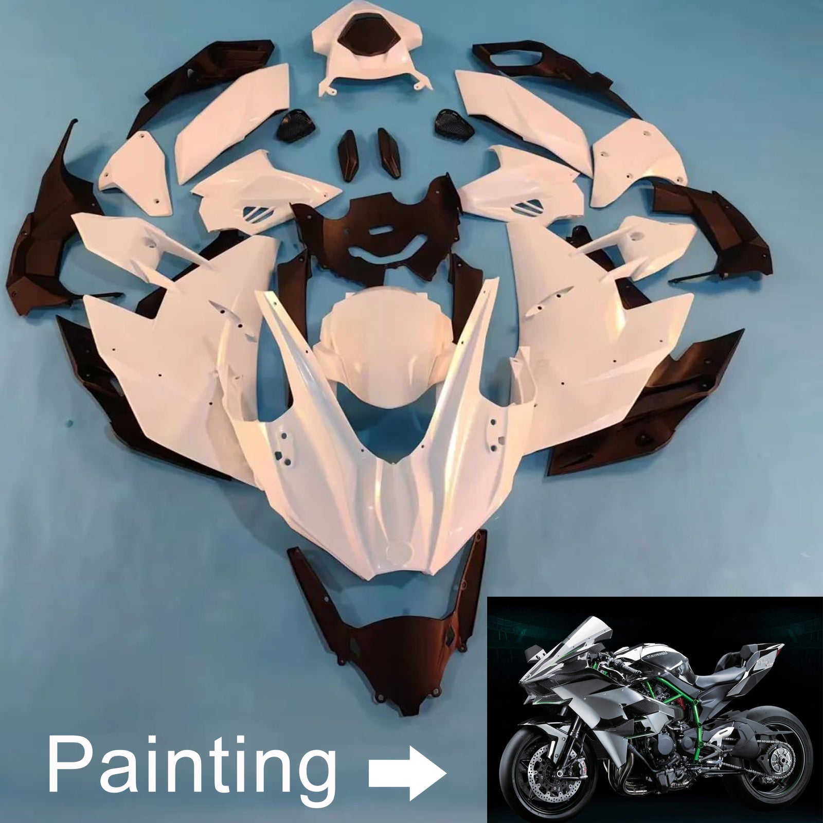 2015-2022 Kawasaki Ninja H2 Injection Fairing Kit Bodywork ABS #104