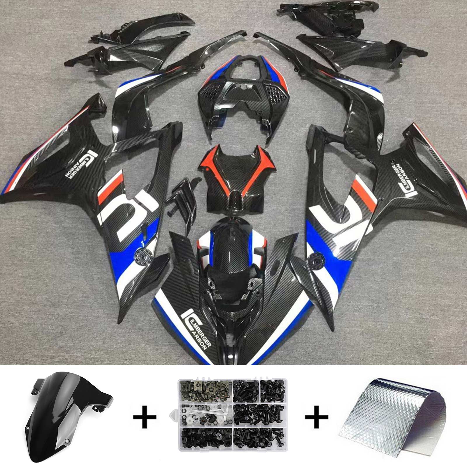 2019-2022 BMW S1000RR Amotopart Kit de carénage d'injection carrosserie plastique ABS #113