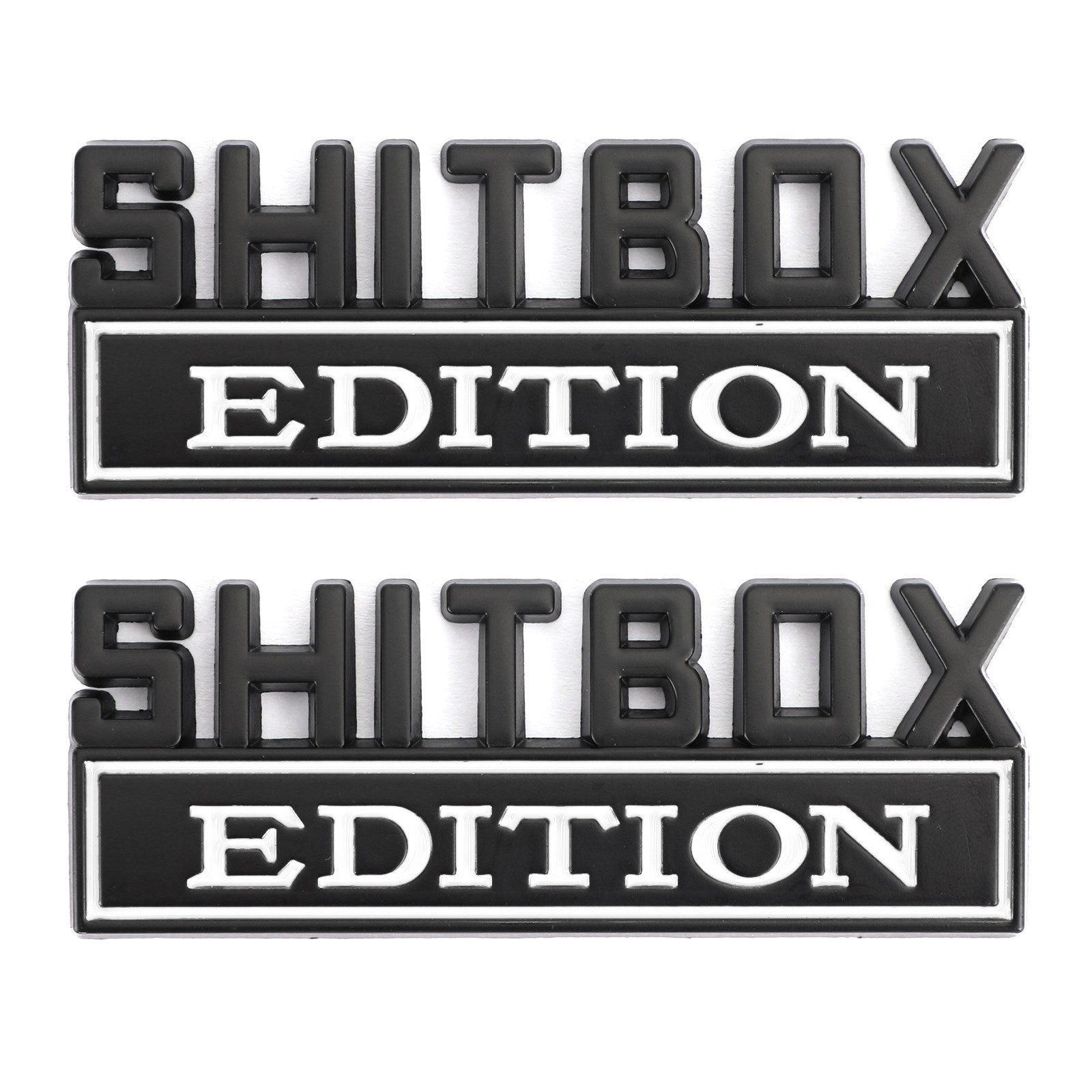 2pc Shitbox Edition Emblem Decal Badges Stickers For Ford Chevr Car Truck #C Generic