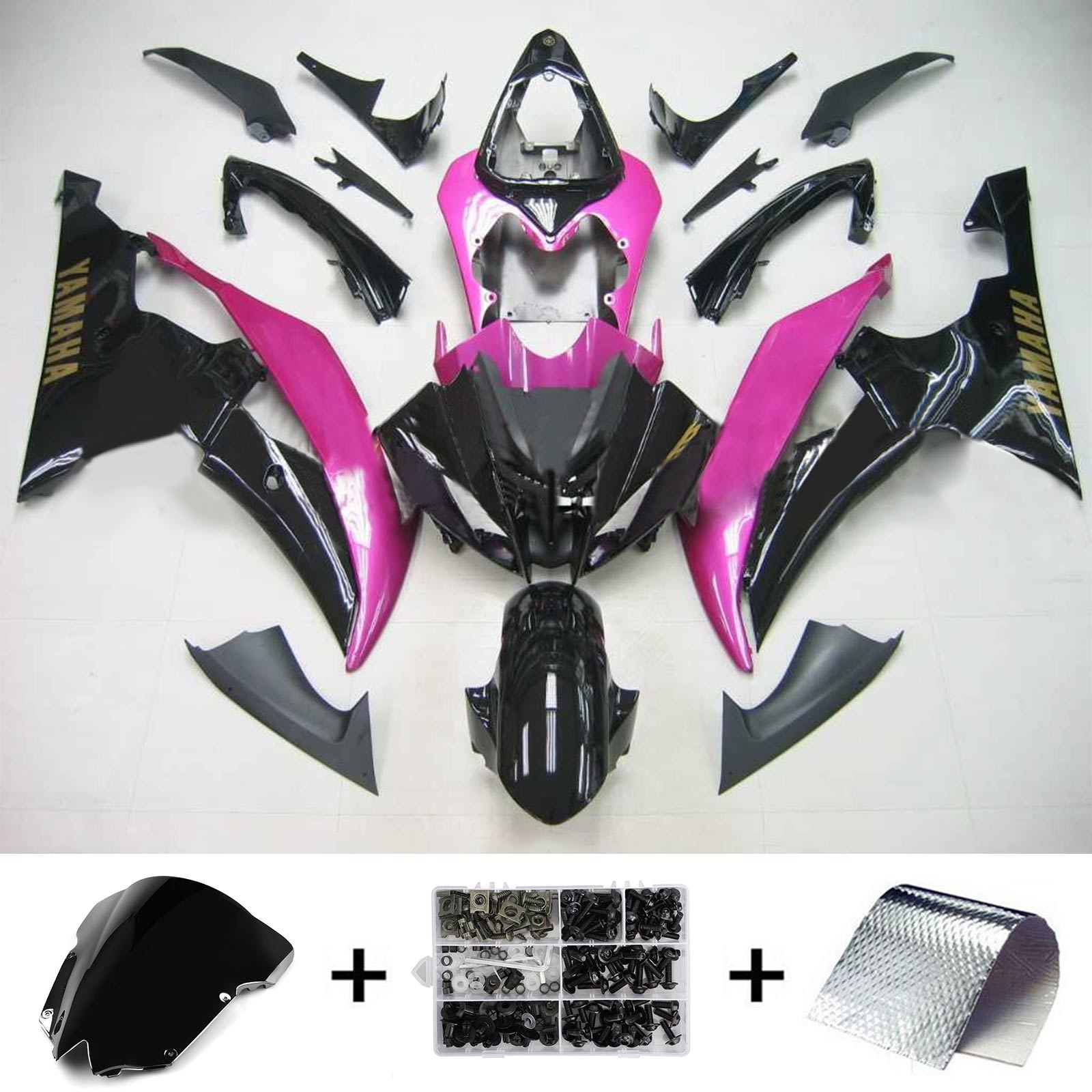 2008-2016 Yamaha YZF 600 R6 Amotopart Injection Fairing Kit Bodywork Plastic ABS #120