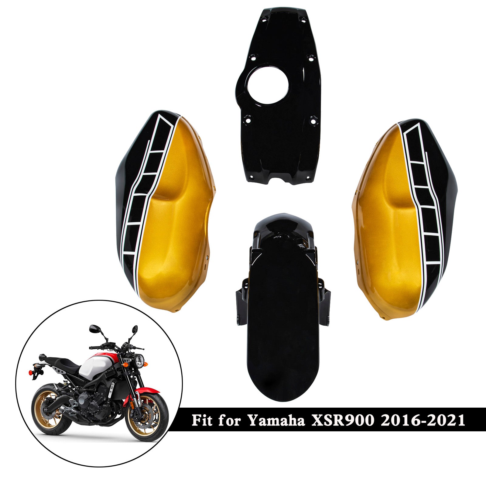 2016-2021 Yamaha XSR900 Injection ABS Plastic Bodywork Fairing Kit 001#