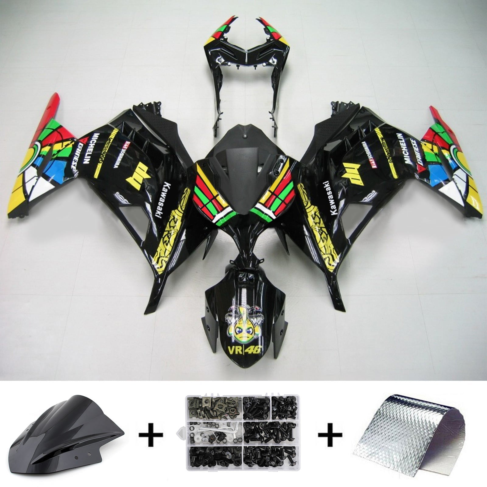 2013-2024 Kawasaki EX300/Ninja300 Injection Fairing Kit Bodywork Plastic ABS