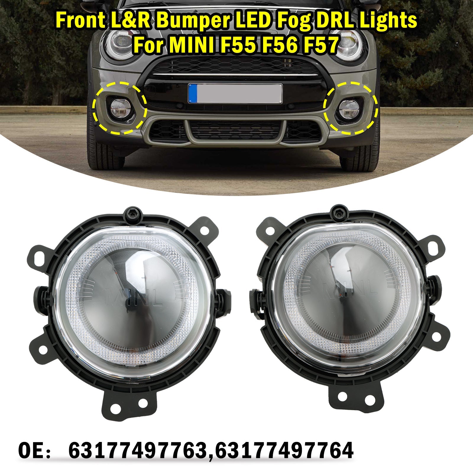 BMW Mini F55 F56 F54 F57 LED-voorbumper mistlamp links en rechts