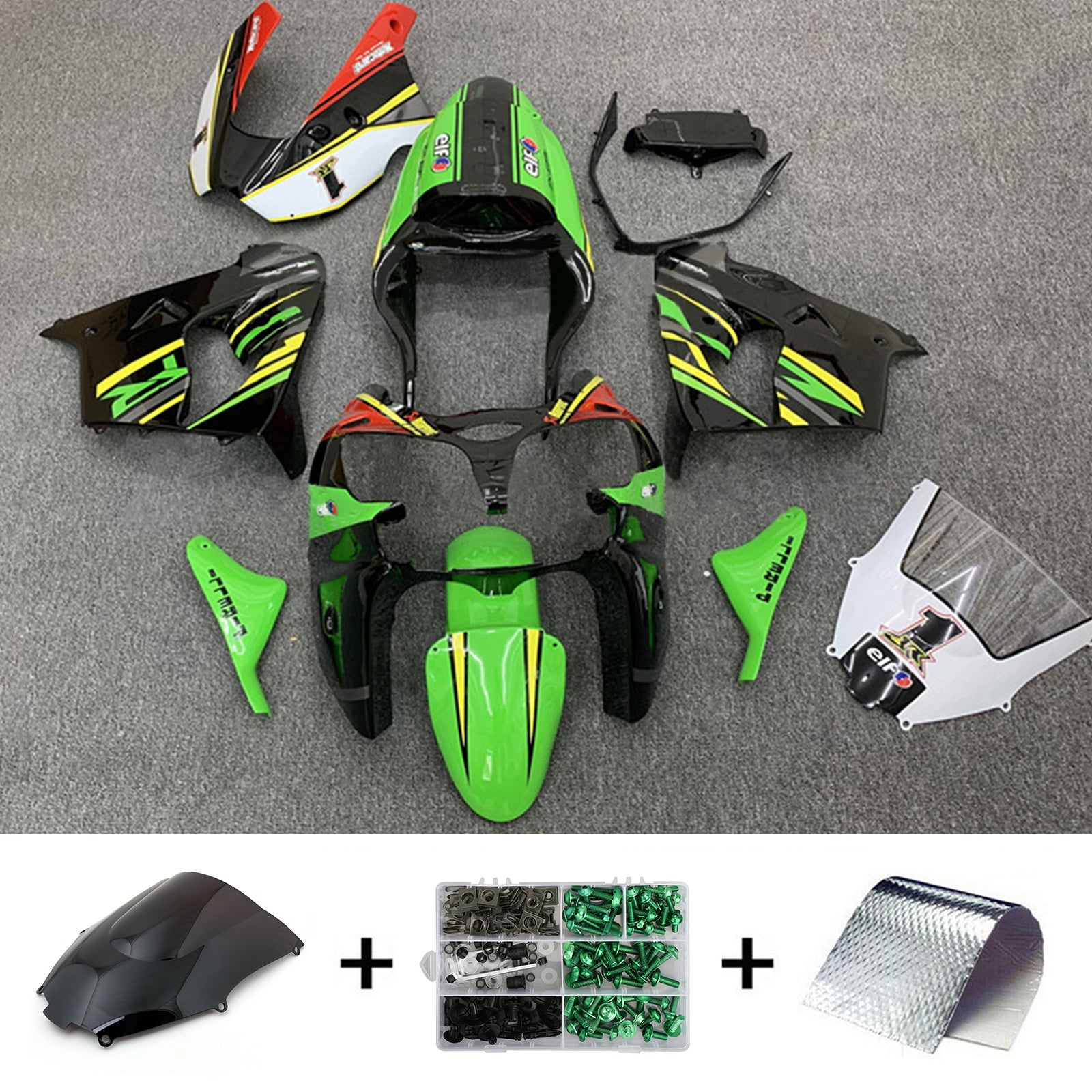 2002-2003 Kawasaki ZX9R Injection Fairing Kit Karosseri Plast ABS #130