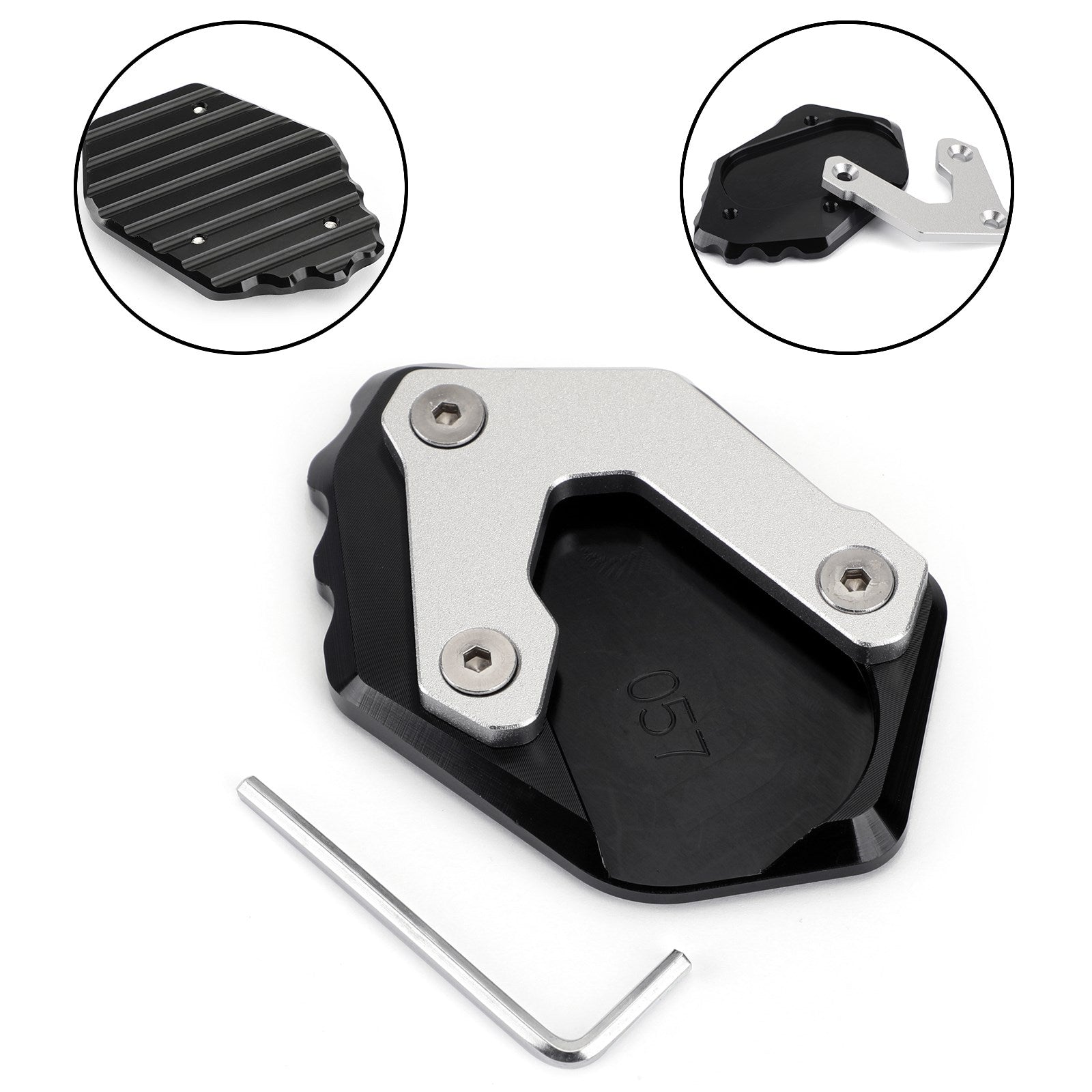 2018-2019 BMW F750GS CNC Moto Side Stand Extension Kickstand Enlarger Plate Generic