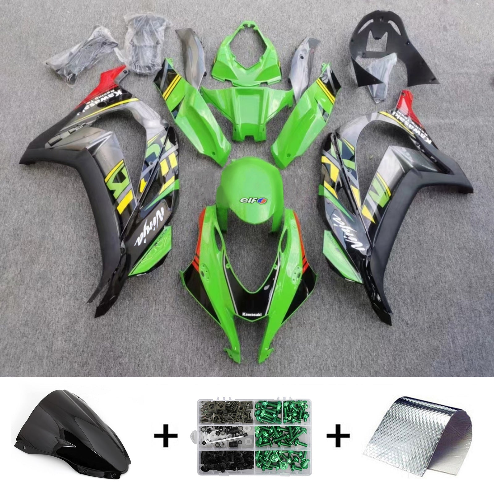 Kit de carenado de inyección Kawasaki ZX10R 2016-2020, carrocería de plástico ABS #152