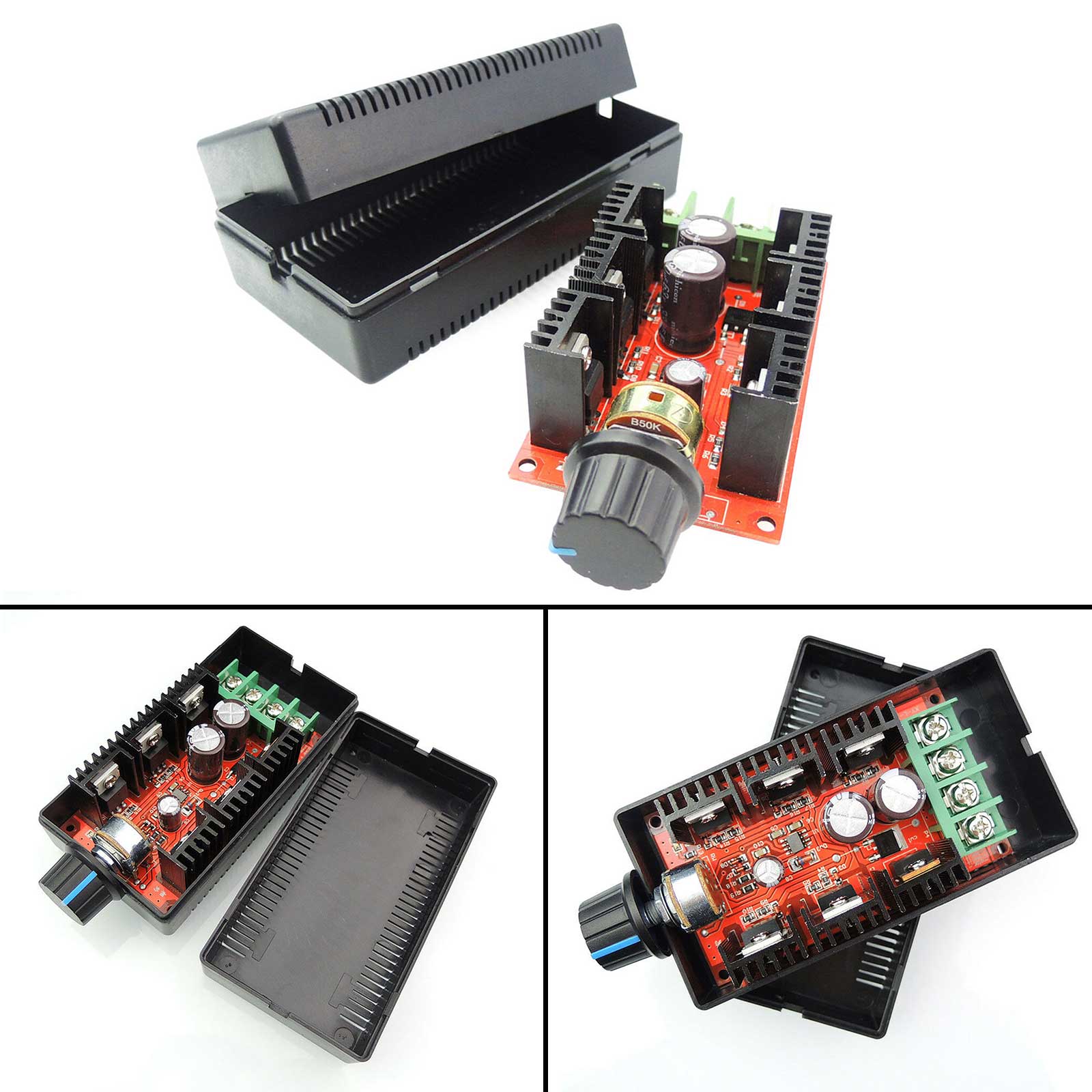 Contrôleur de vitesse de moteur à brosse 12V 24V 48V 2000W 10-50V 40A DC, contrôleur PWM HHO RC