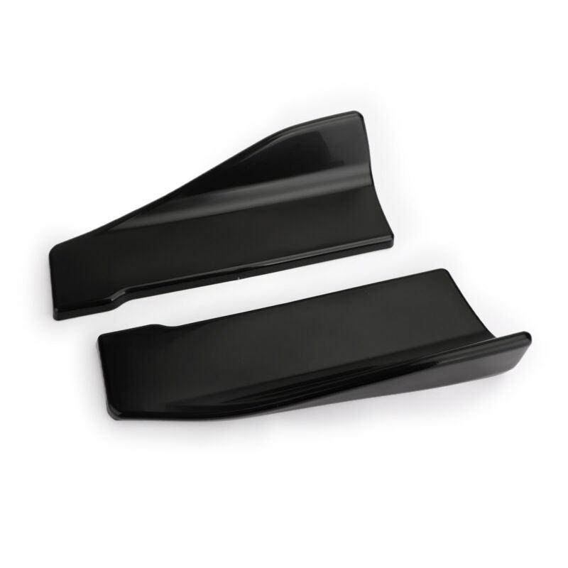 2pcs 35cm Skirt Spoiler Rear Lip Extension Rocker Splitters Winglet Wings Black Generic