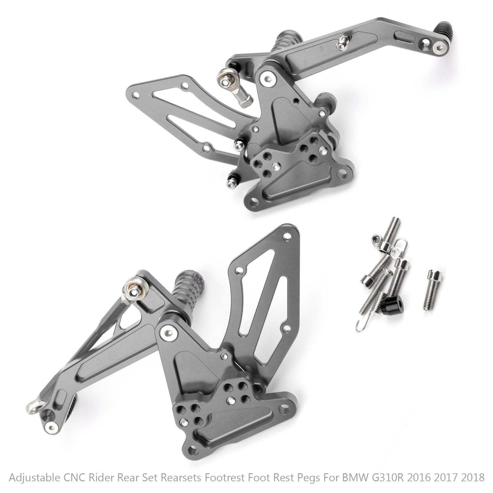 CNC Alu Rearsets Footpegs Fit for BMW G 310 R 2016 - 2019 (G310R K03) Generic