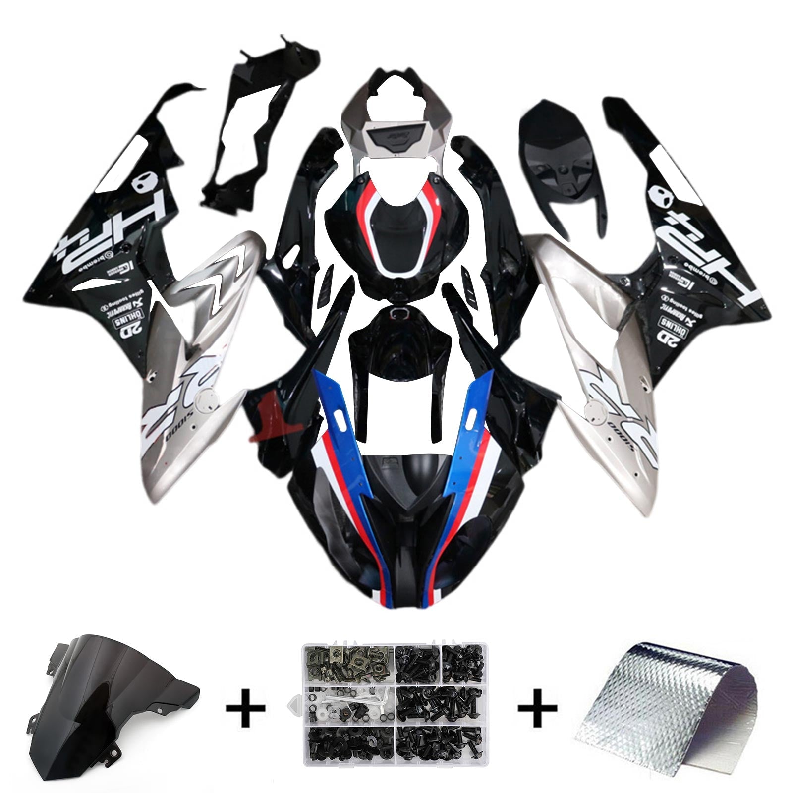 2015-2016 BMW S1000RR Kit Carénage Carrosserie Plastique ABS