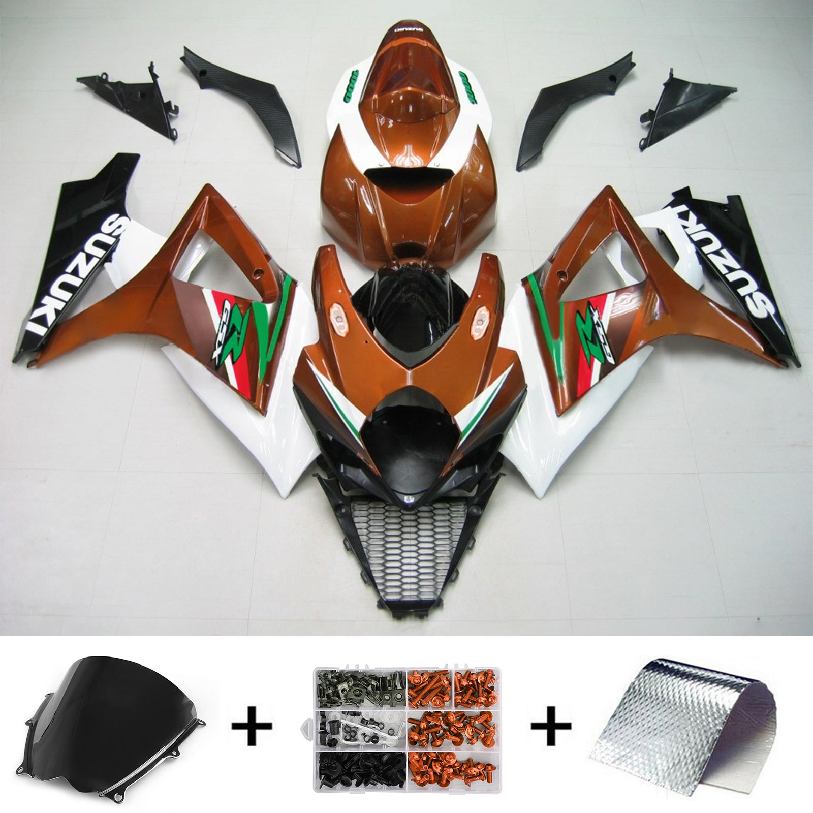 2007-2008 Suzuki GSXR1000 K7 Amotopart Injection Fairing Kit Bodywork Plastic ABS #131