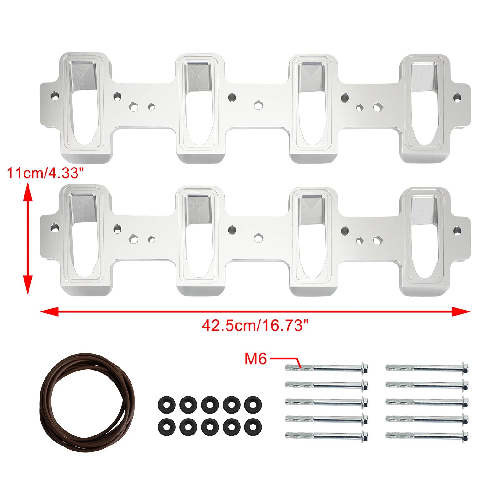 551316 LS1, LS3, LSA, ZL1, CTS-V, LSX Series Cathedral Port Cylinder Head to Rectangle Port Intake Manifold Adapters